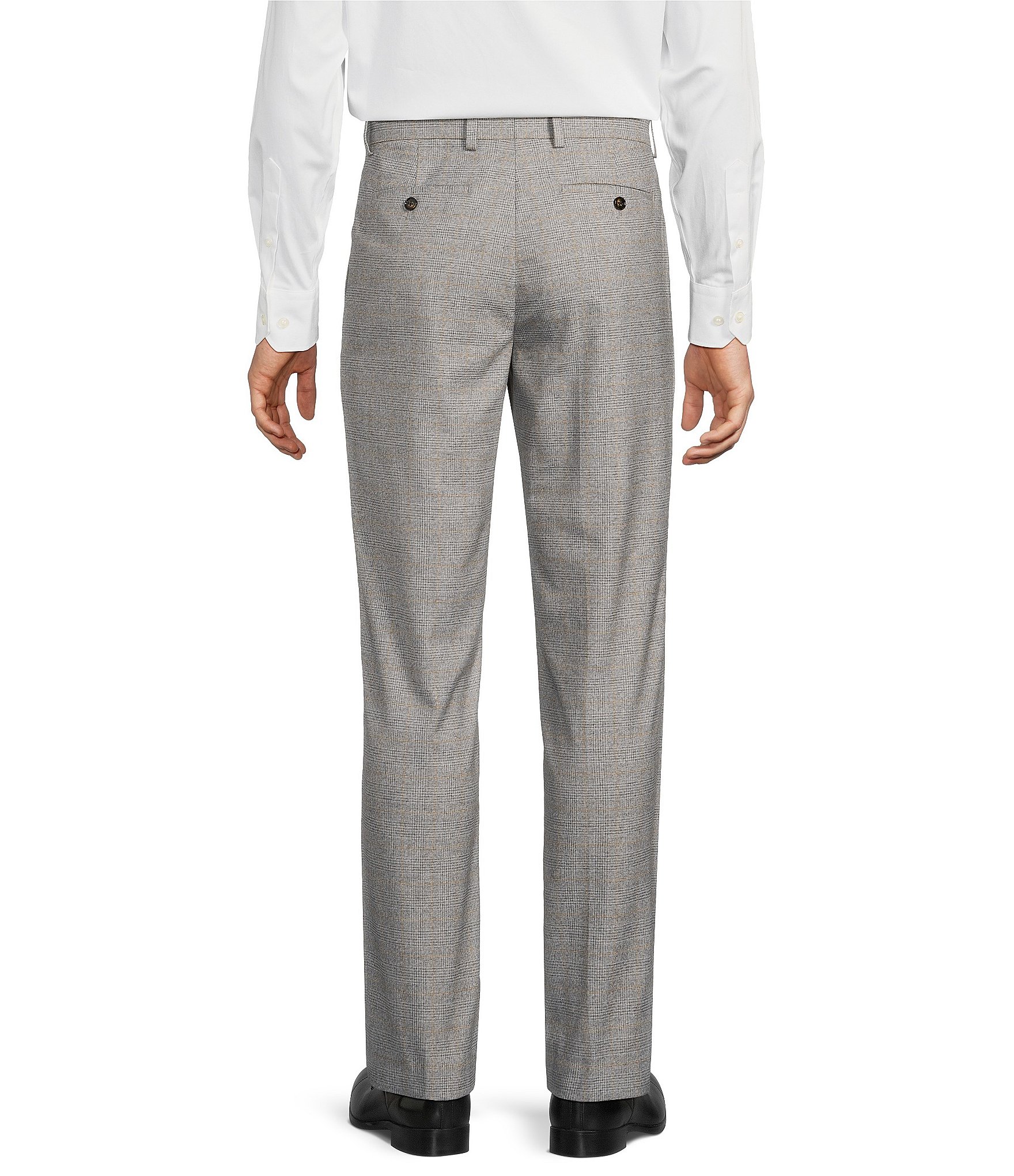 Murano Big & Tall Alex Slim Fit Glen Plaid Suit Separates Dress Pants