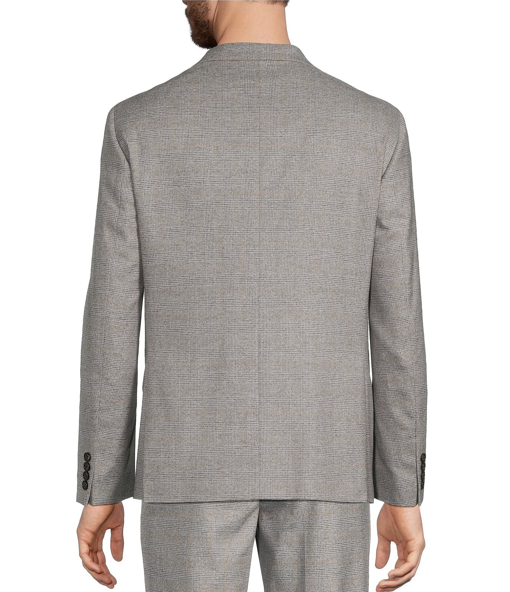 Murano Big & Tall Coordinating Slim Fit Glen Plaid Suit Separates Jacket