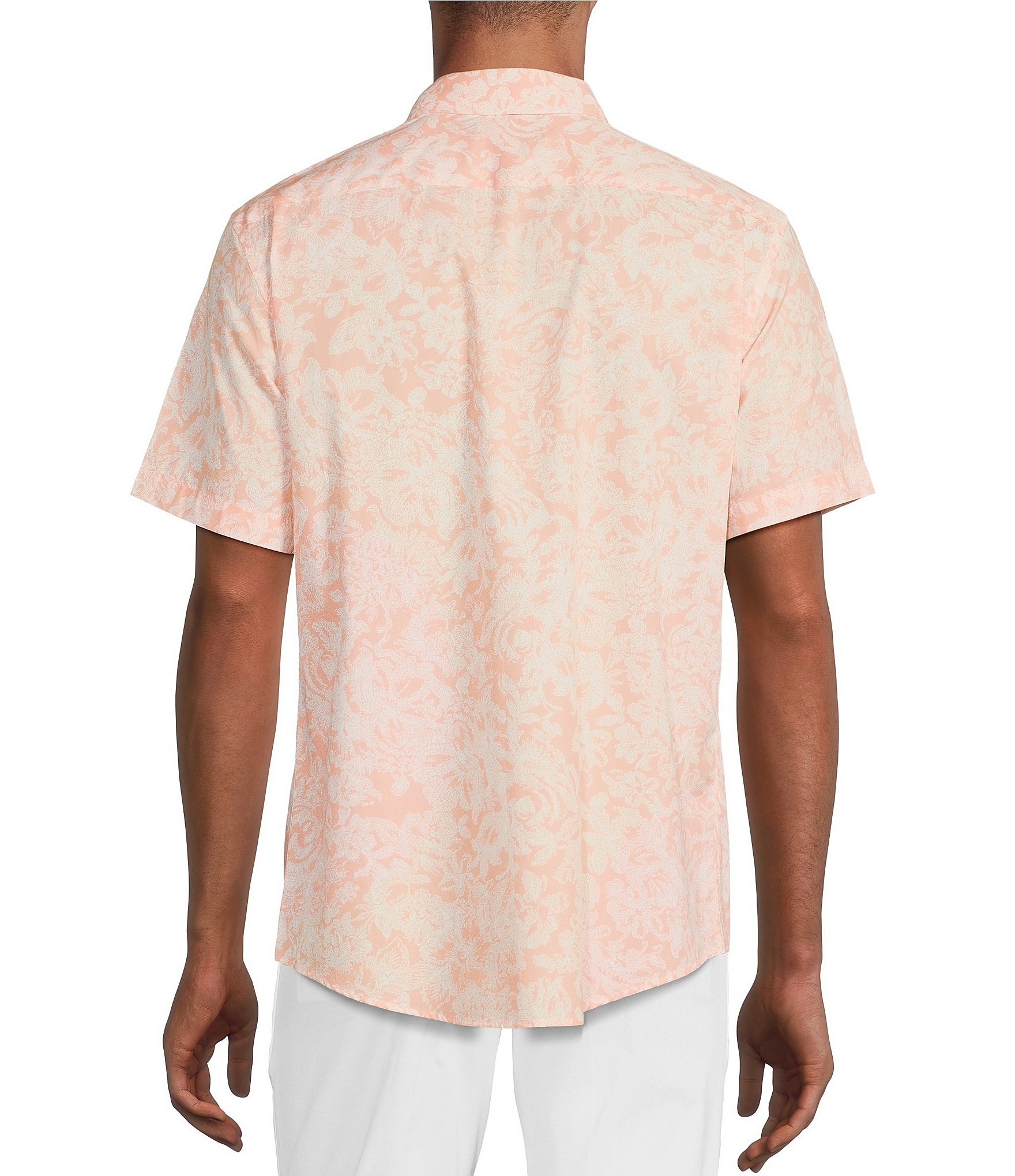 Murano Big & Tall Taser Floral Print Short Sleeve Woven Shirt