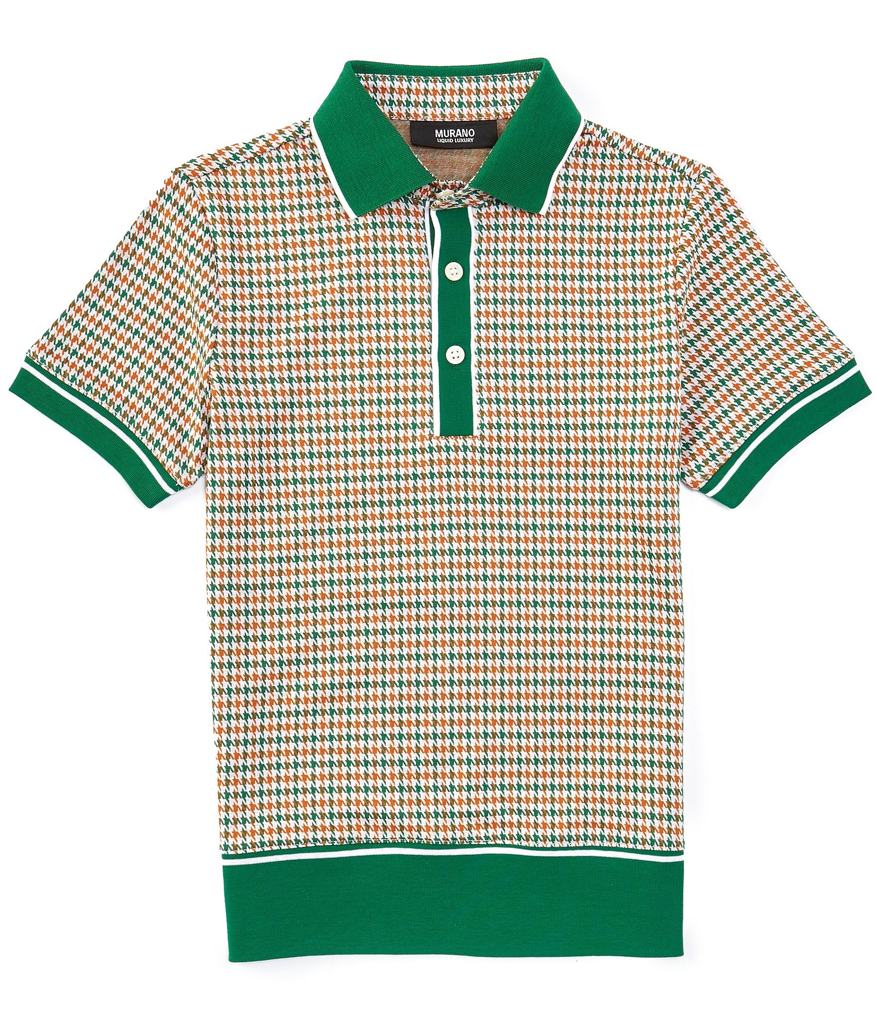 Murano Big Boy 8-20 Short Sleeve Houndstooth Polo Shirt