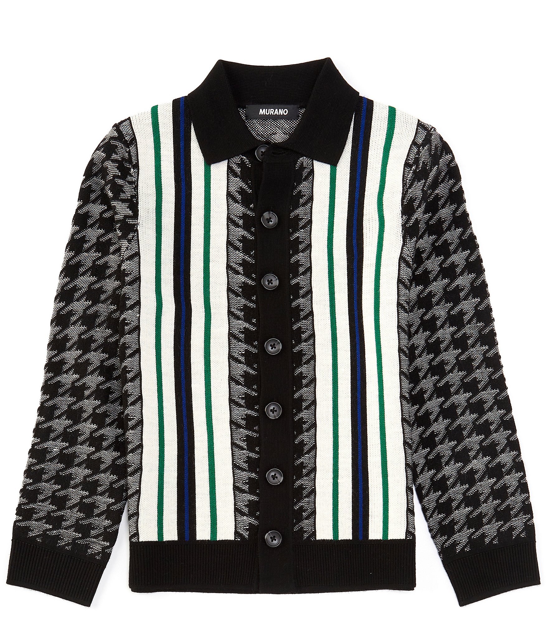 Murano Big Boys 8-20 Long Sleeve Houndstooth Cardigan