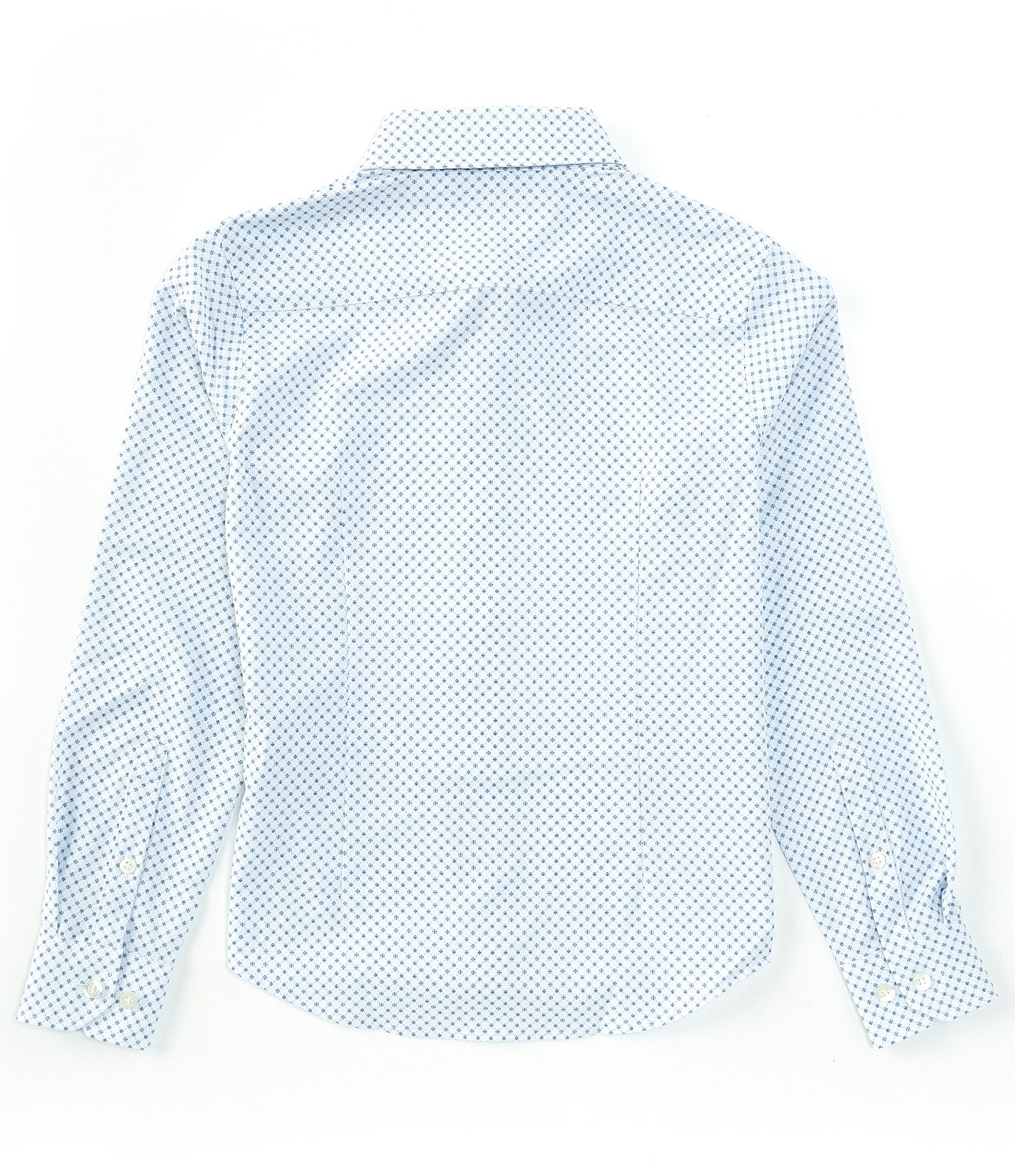 Murano Big Boys 8-20 Long Sleeve Performance Stretch Medium Diamond Print Dress Shirt