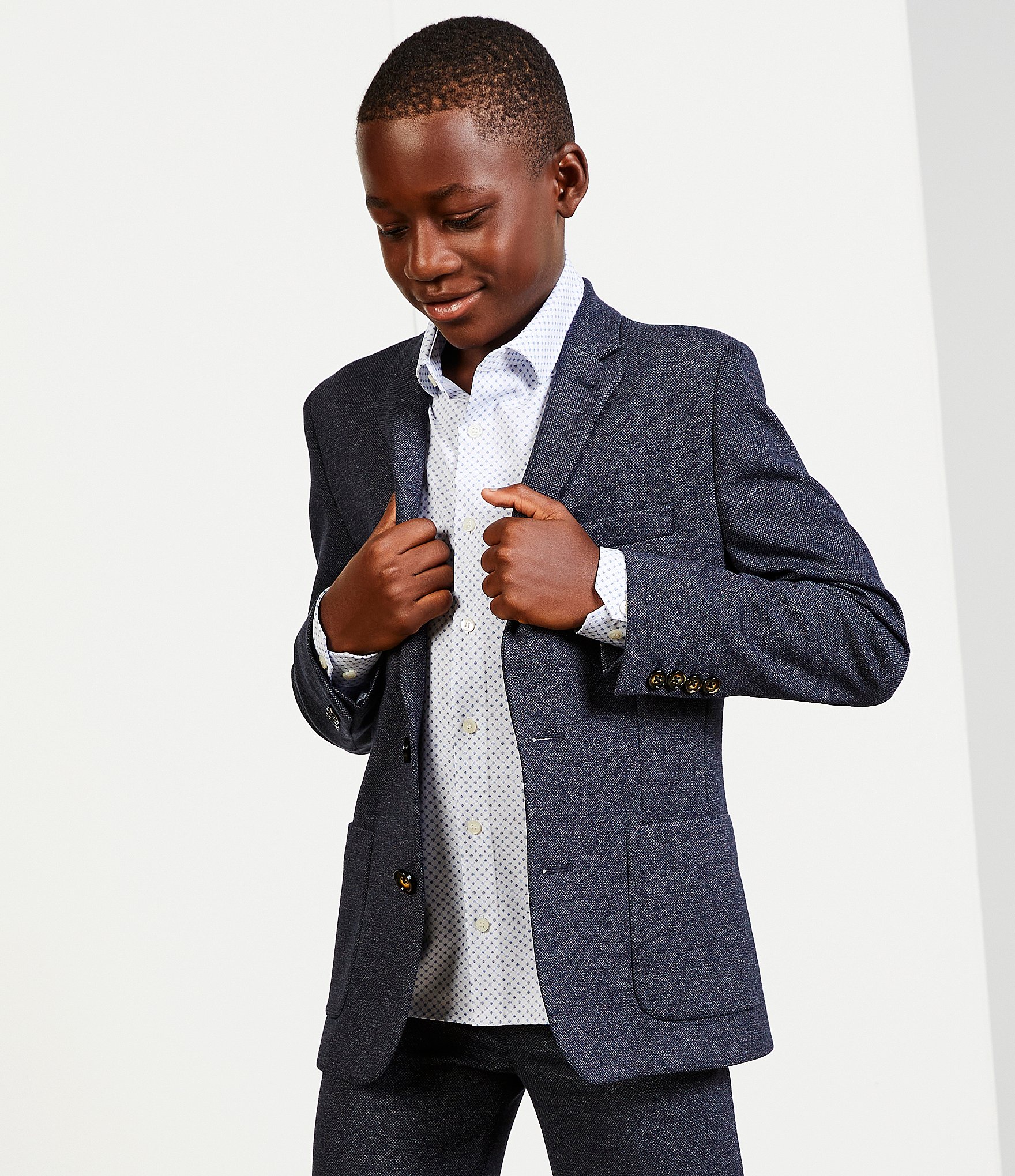 Murano Big Boys 8-20 Long Sleeve Slim Knit Blazer