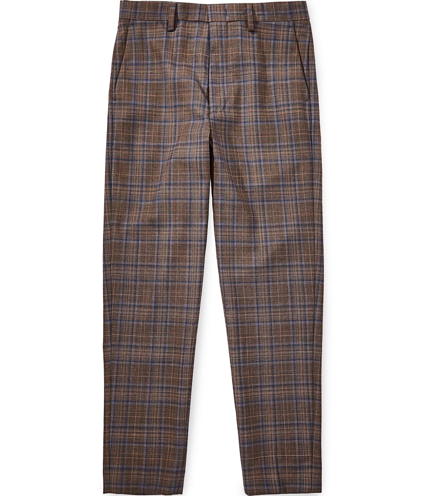 Murano Big Boys Alex Slim Fit Plaid Dress Pants