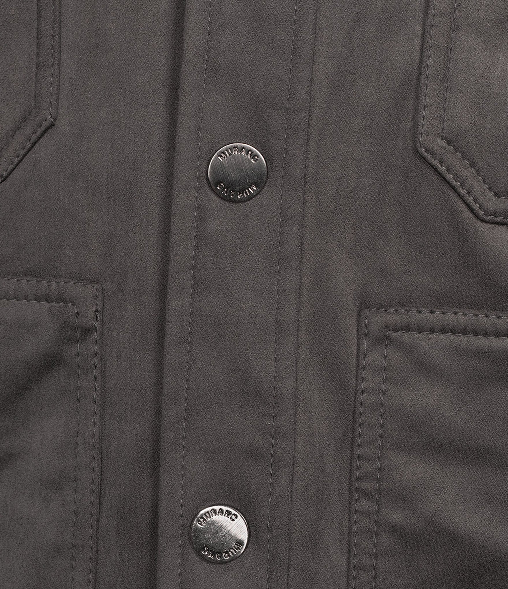 Murano Button Up Faux Suede Trucker Jacket