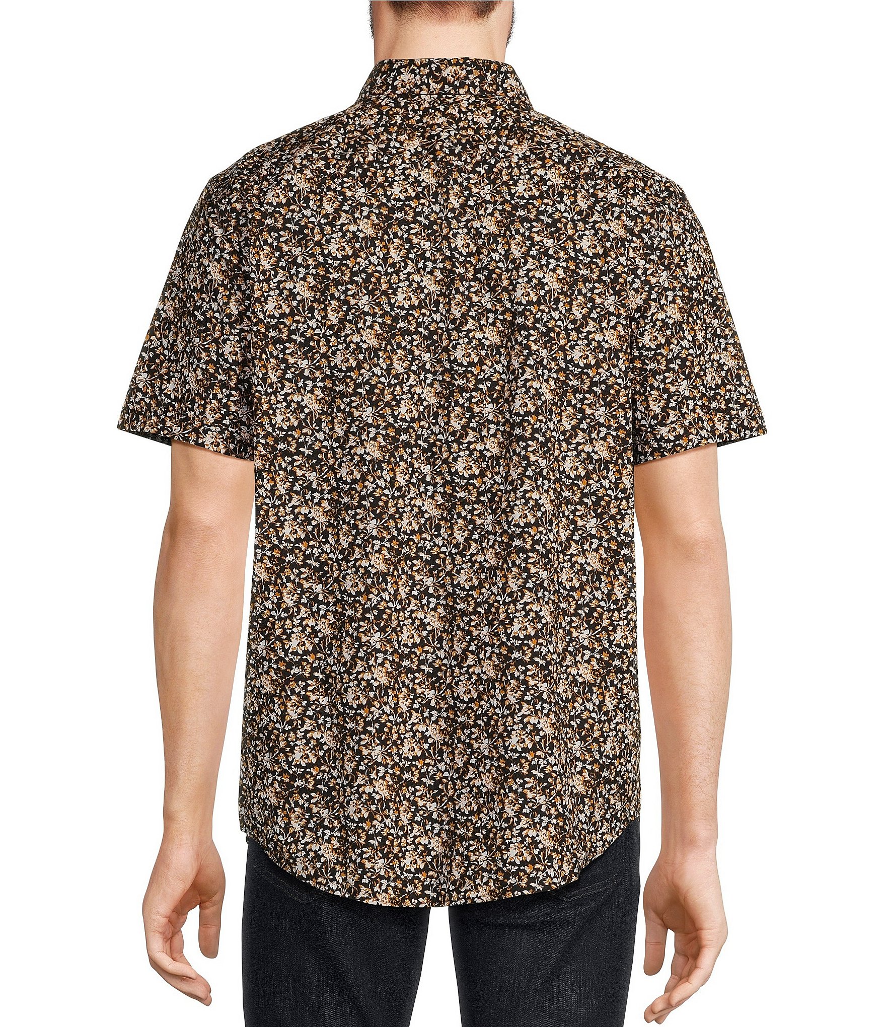 Murano Classic Fit Floral Print Short Sleeve Woven Shirt