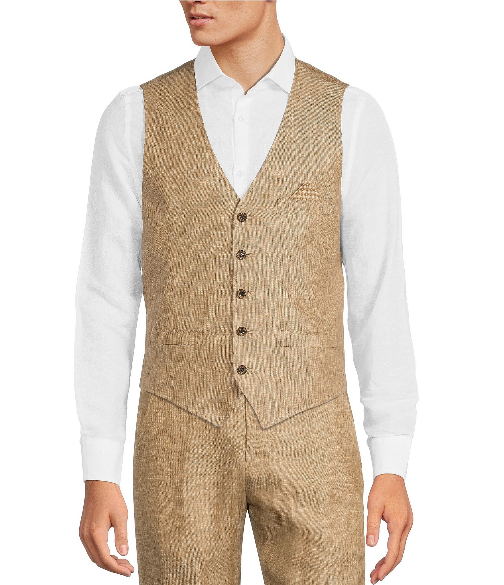 Murano Classic Fit Linen Suit Separates Solid Vest | Dillard's