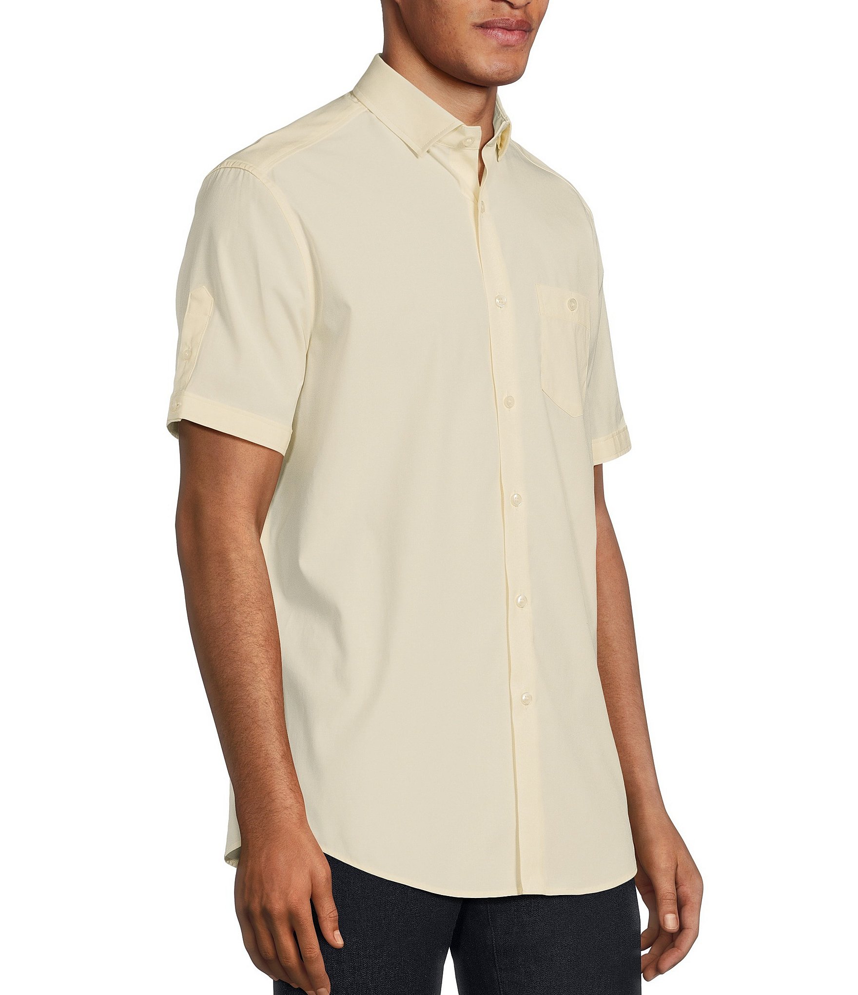 Murano Classic-Fit Solid Short-Sleeve Woven Shirt