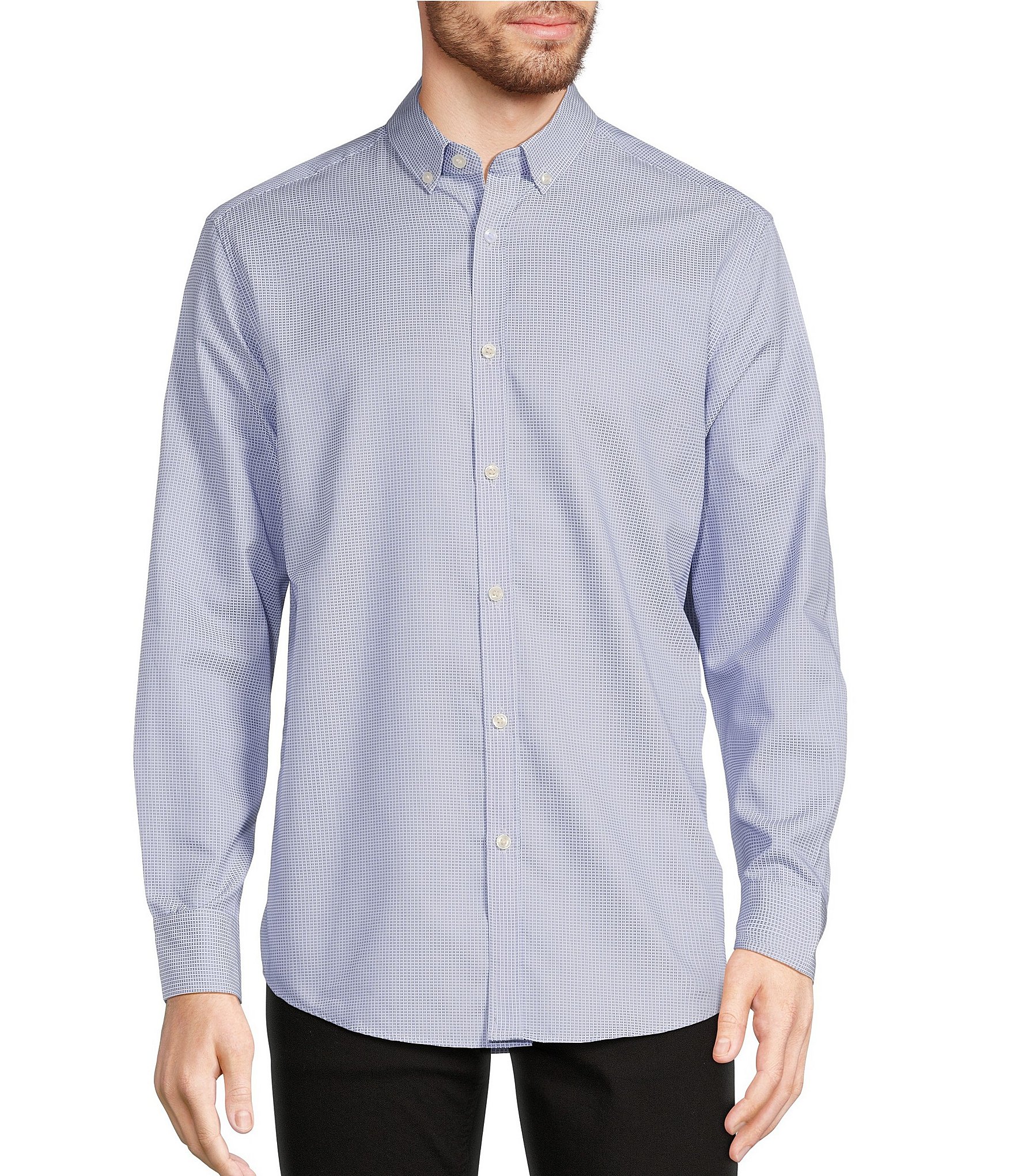 Murano Classic Fit Square Dobby Long Sleeve Woven Shirt | Dillard's