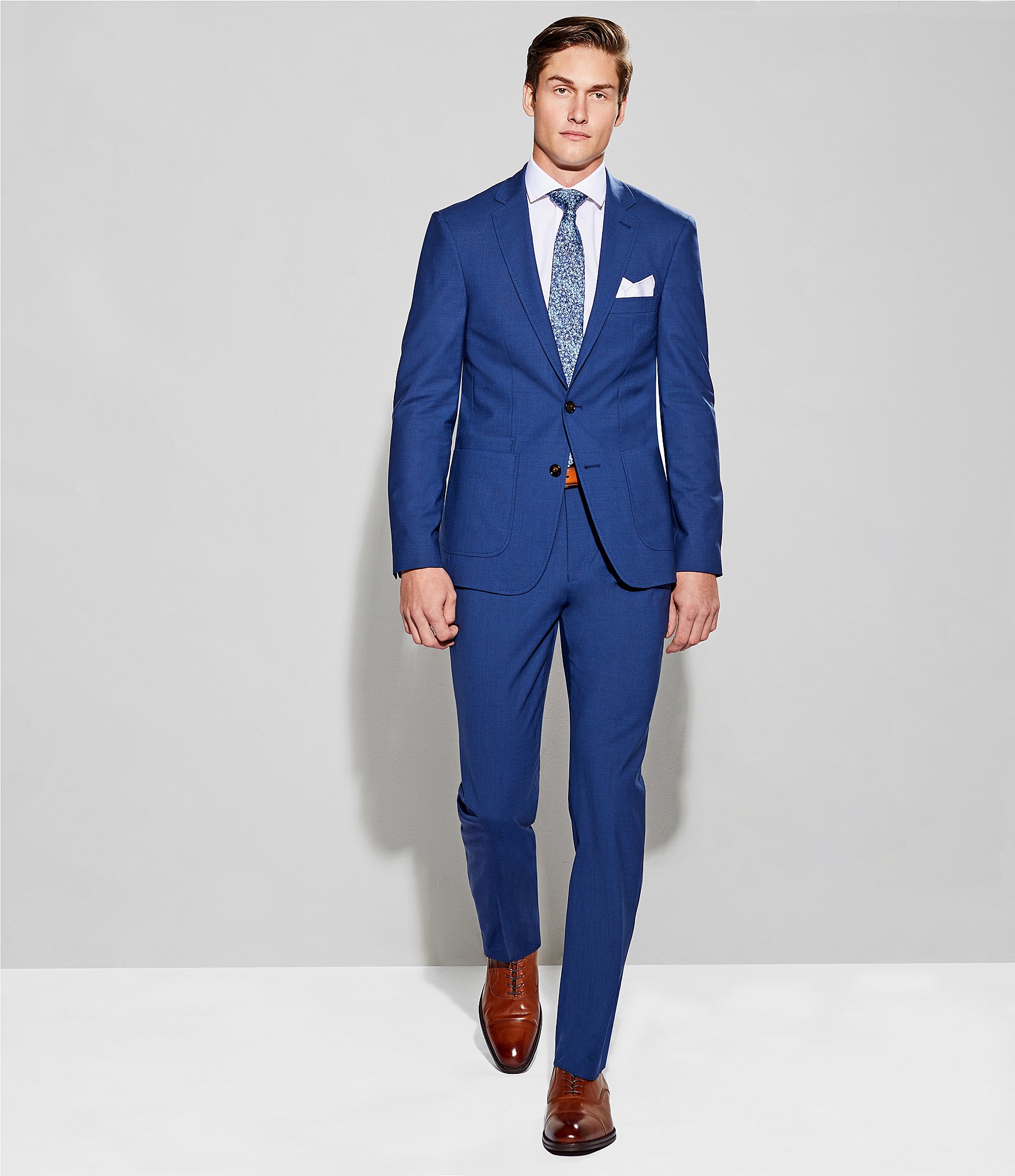 Murano Collezione Alex Slim Fit Performance Bi-Stretch Solid Suit Separates Flat Front Dress Pants