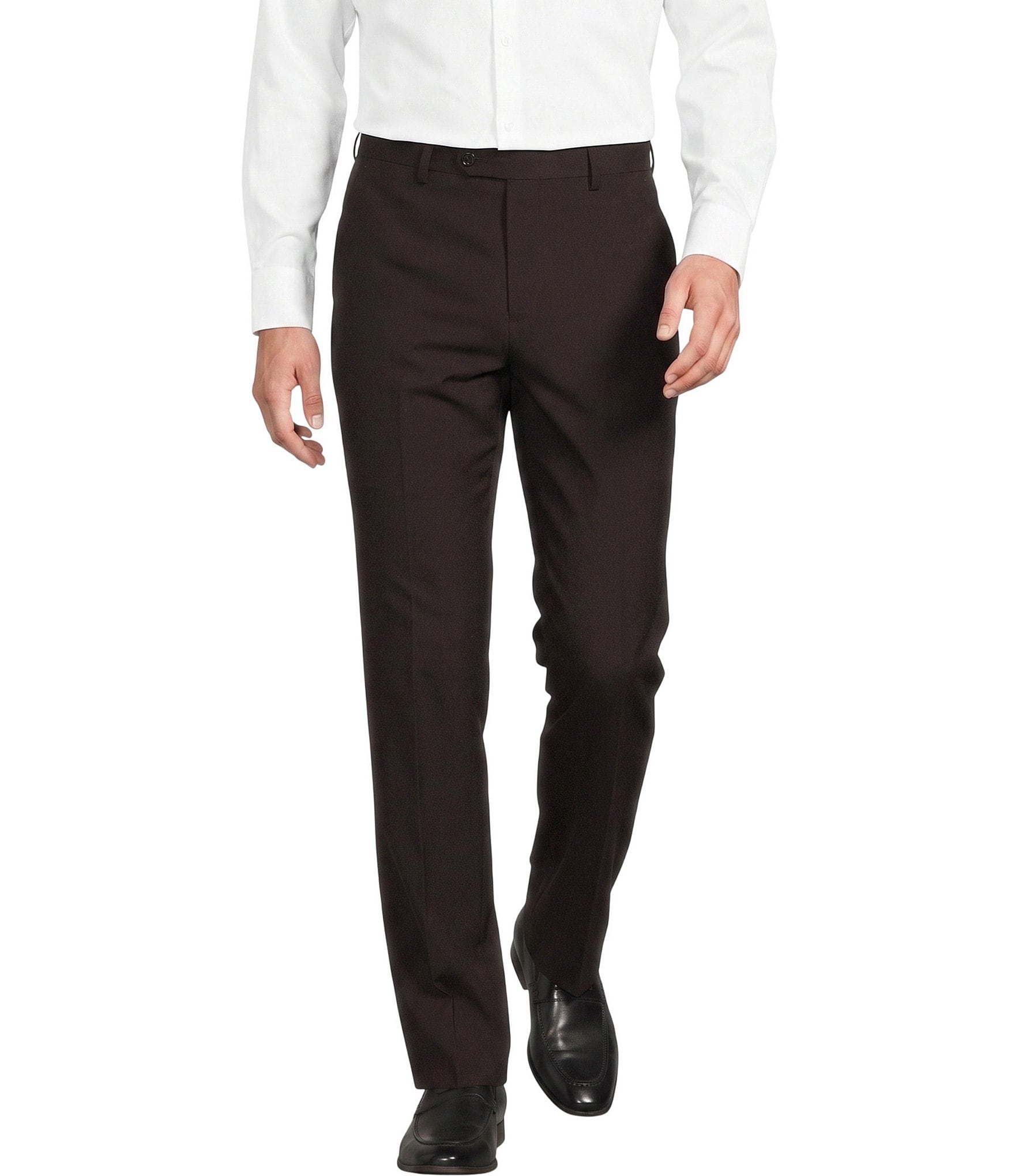 Murano Collezione Alex Slim Fit Performance Bi-Stretch Solid Suit Separates Flat Front Dress Pants