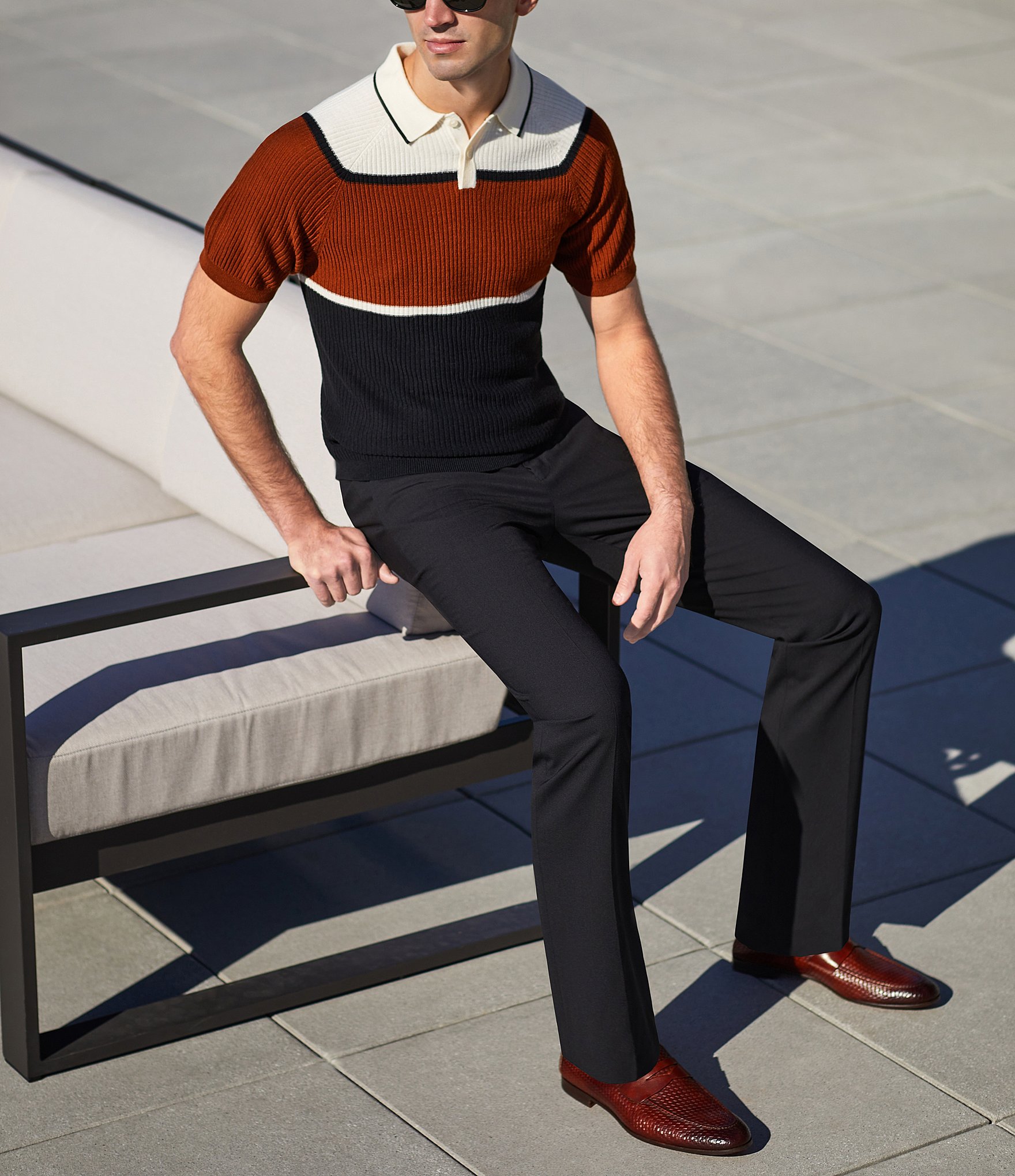 Murano Collezione Evan Extra Slim-Fit Performance Bi-Stretch Suit Separates Wool Blend Flat-Front Dress Pants