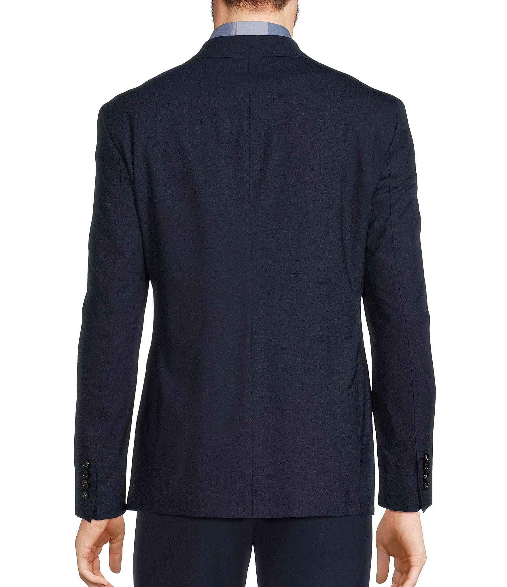 Murano Collezione Slim Fit Performance Bi-Stretch Double Breasted Wool Suit Blazer