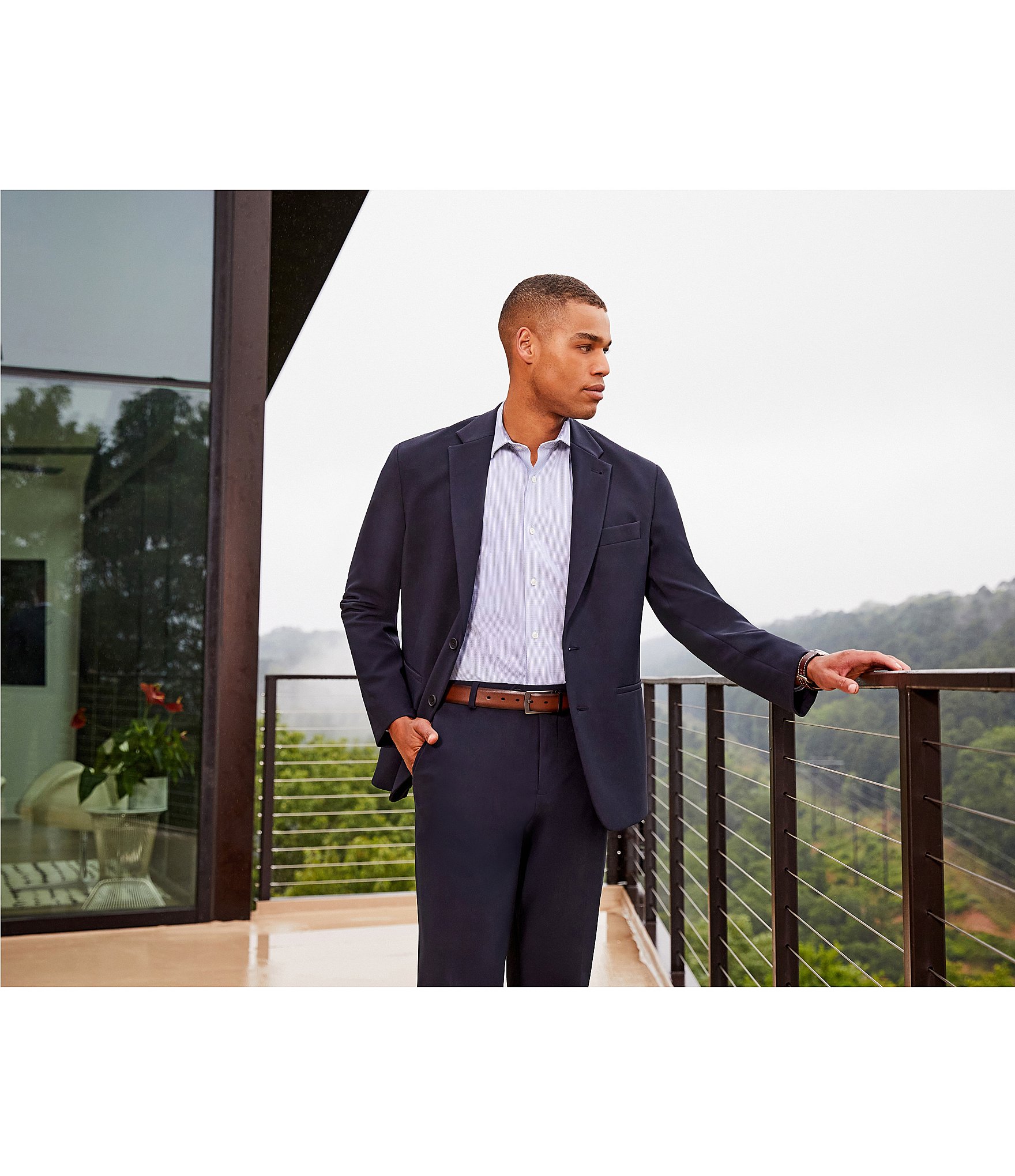 Murano Collezione Slim Fit Performance Bi-Stretch Travel Suit Separates Blazer