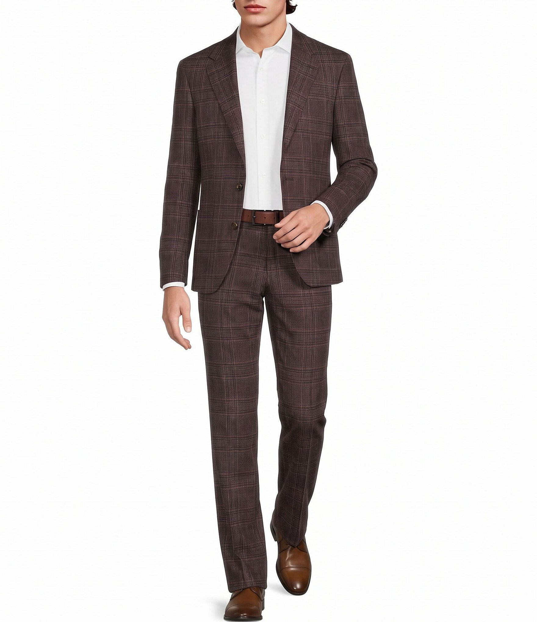 Murano Coordinating Slim Fit Plaid Suit Separates Jacket