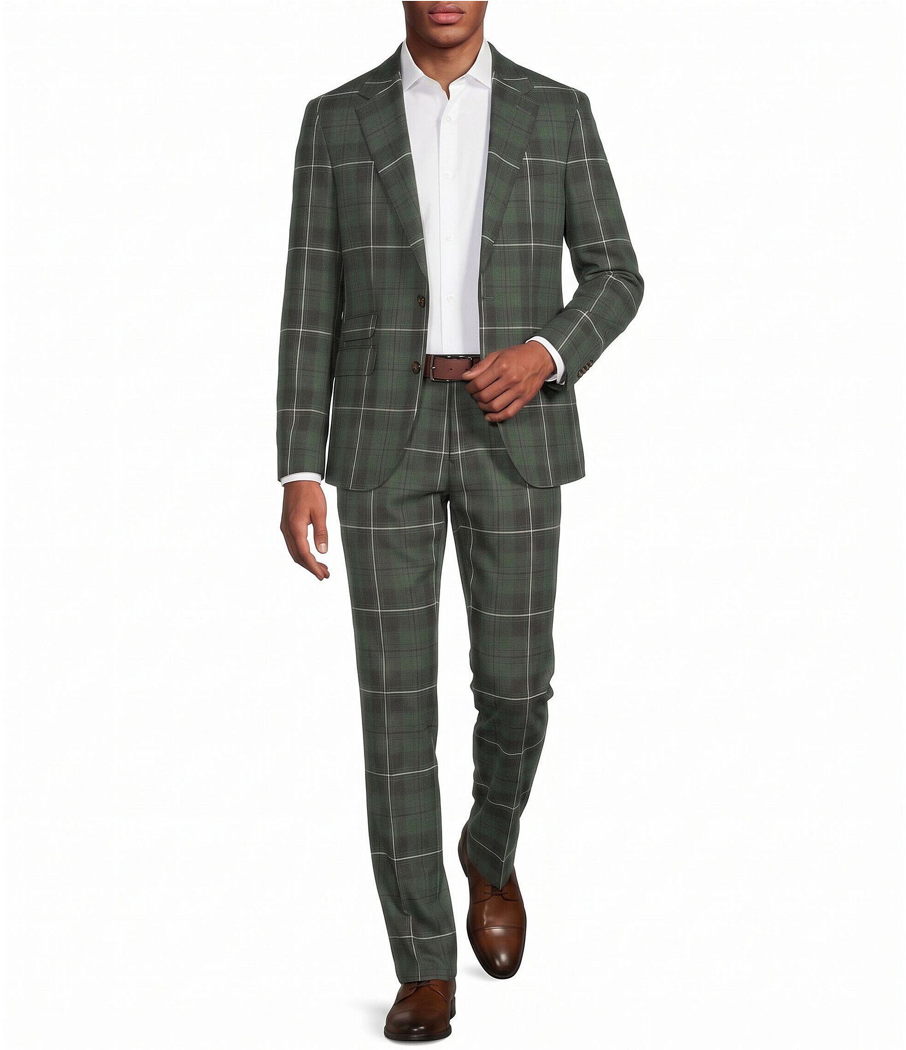 Murano Coordinating Slim Fit Plaid Suit Separates Jacket