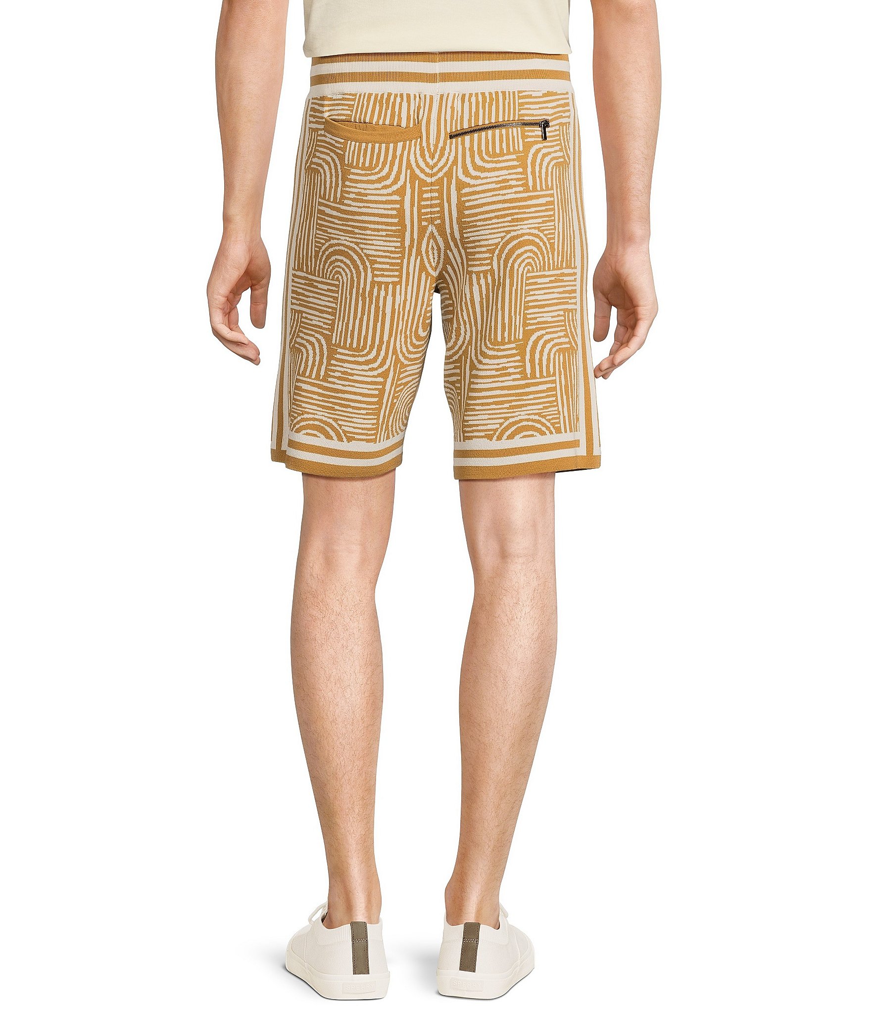 Murano Crocodile World Collection Line Jacquard 8#double; Inseam Shorts