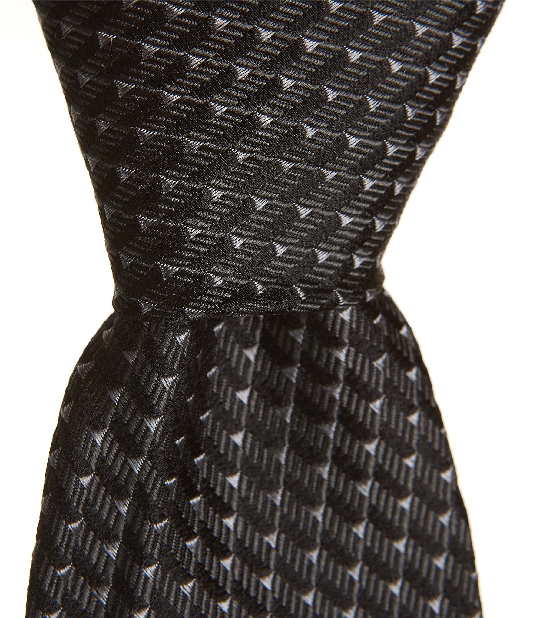 Murano Dawson Geometric Printed 3#double; Narrow Woven Silk Tie