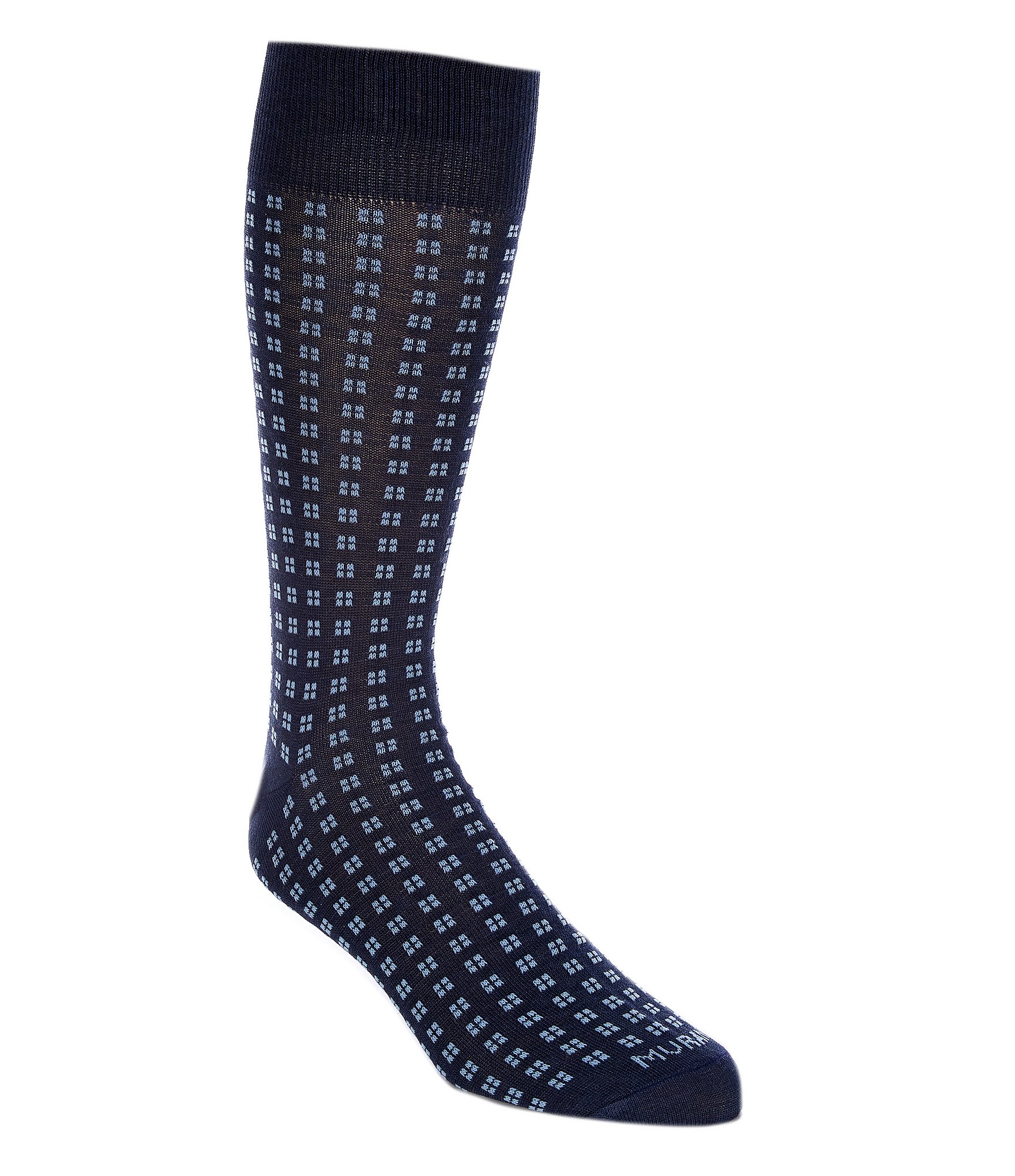 Murano Diamond-Plaid Crew Dress Socks