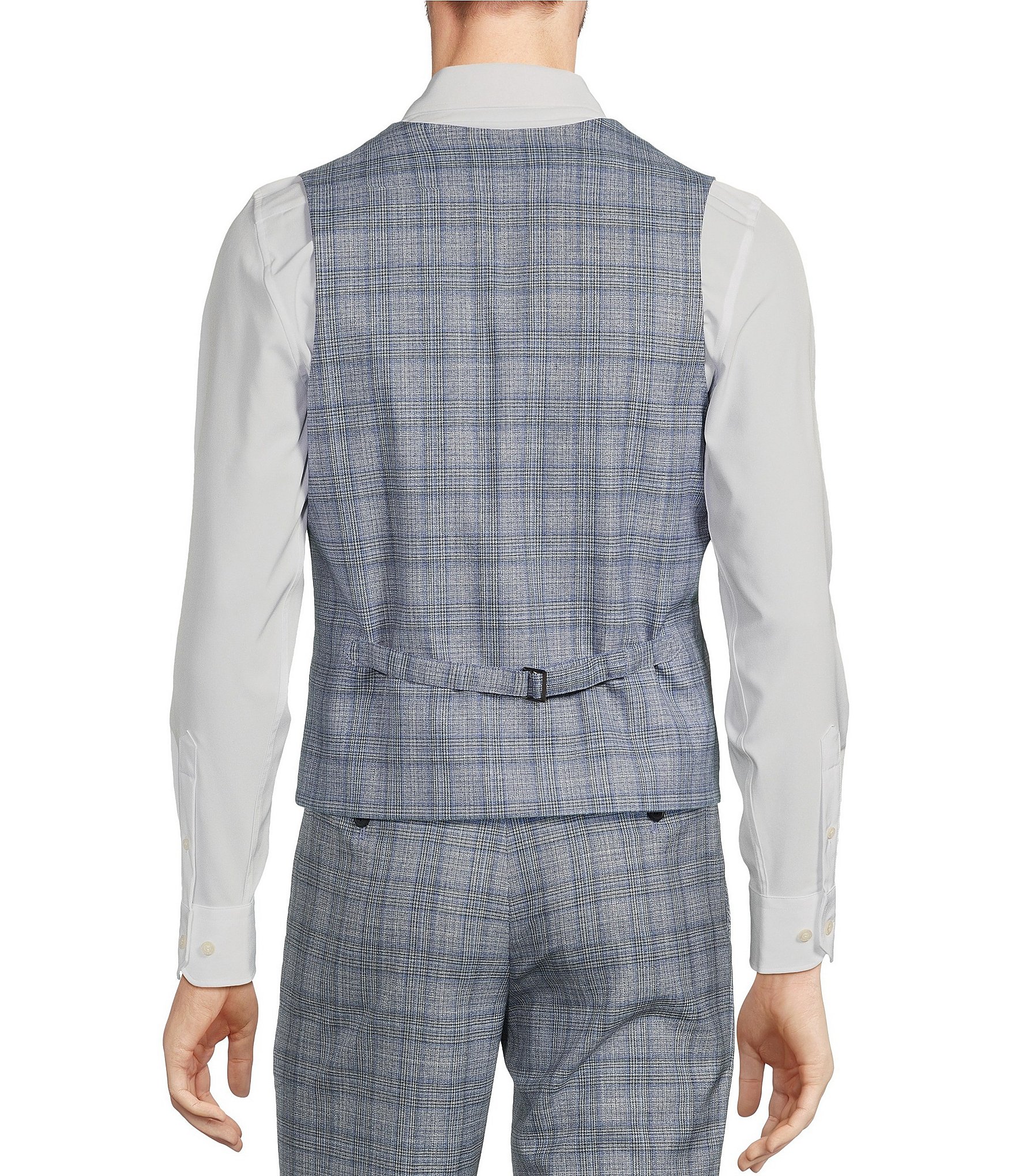 Murano Double Breasted Glen Plaid Vest