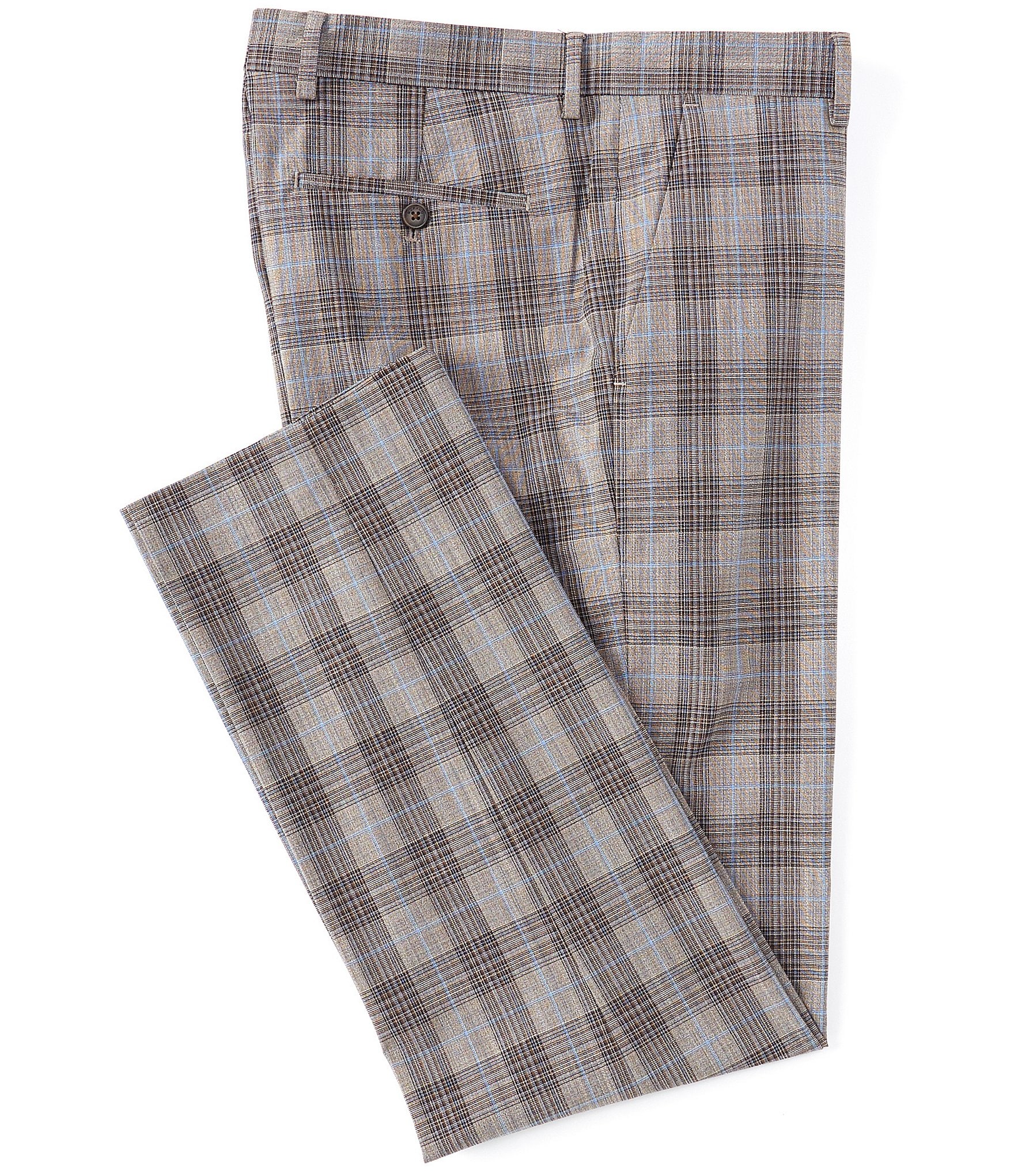 Murano Slim-Fit Plaid Suit Separates Flat Front Dress Pants | Dillard's