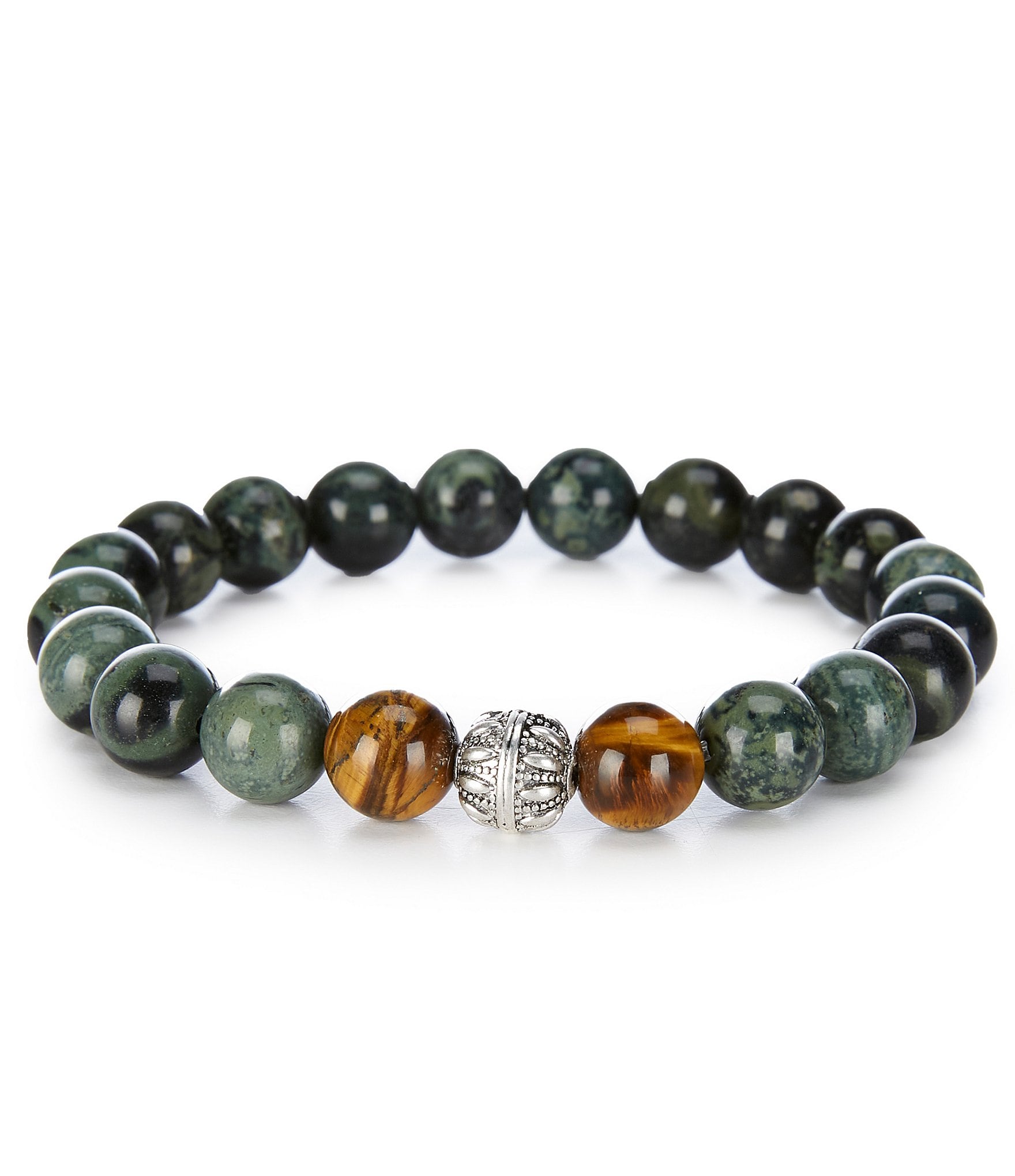 Murano Green Stone Beaded Bracelet