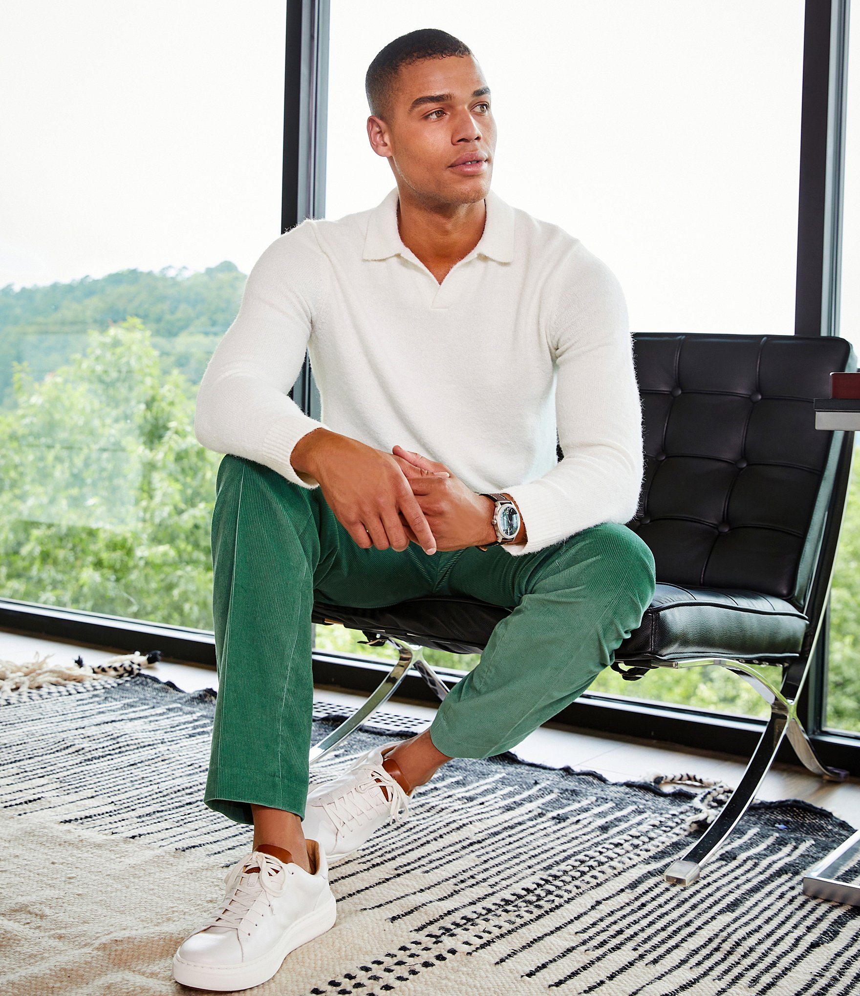 Murano In the Ferns Collection Fuzzy Johnny Sweater