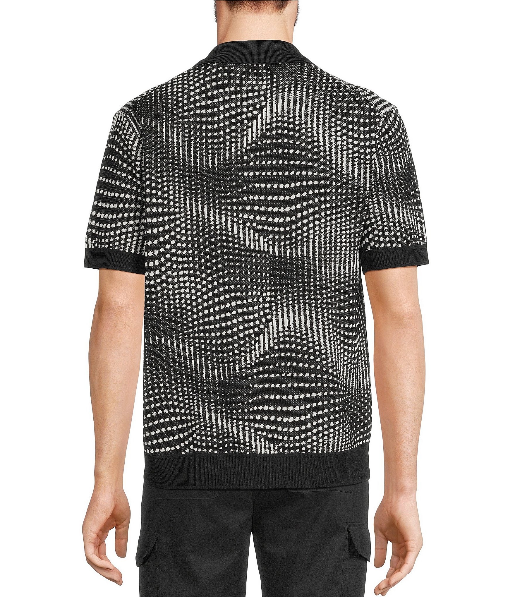 Murano Interdimensional Collection Jacquard Short Sleeve Woven Camp Shirt