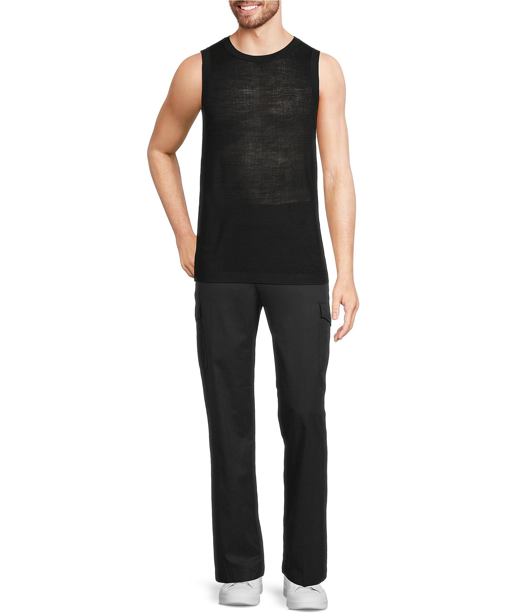 Murano Interdimensional Collection Open Knit Sleeveless Sweater Tank