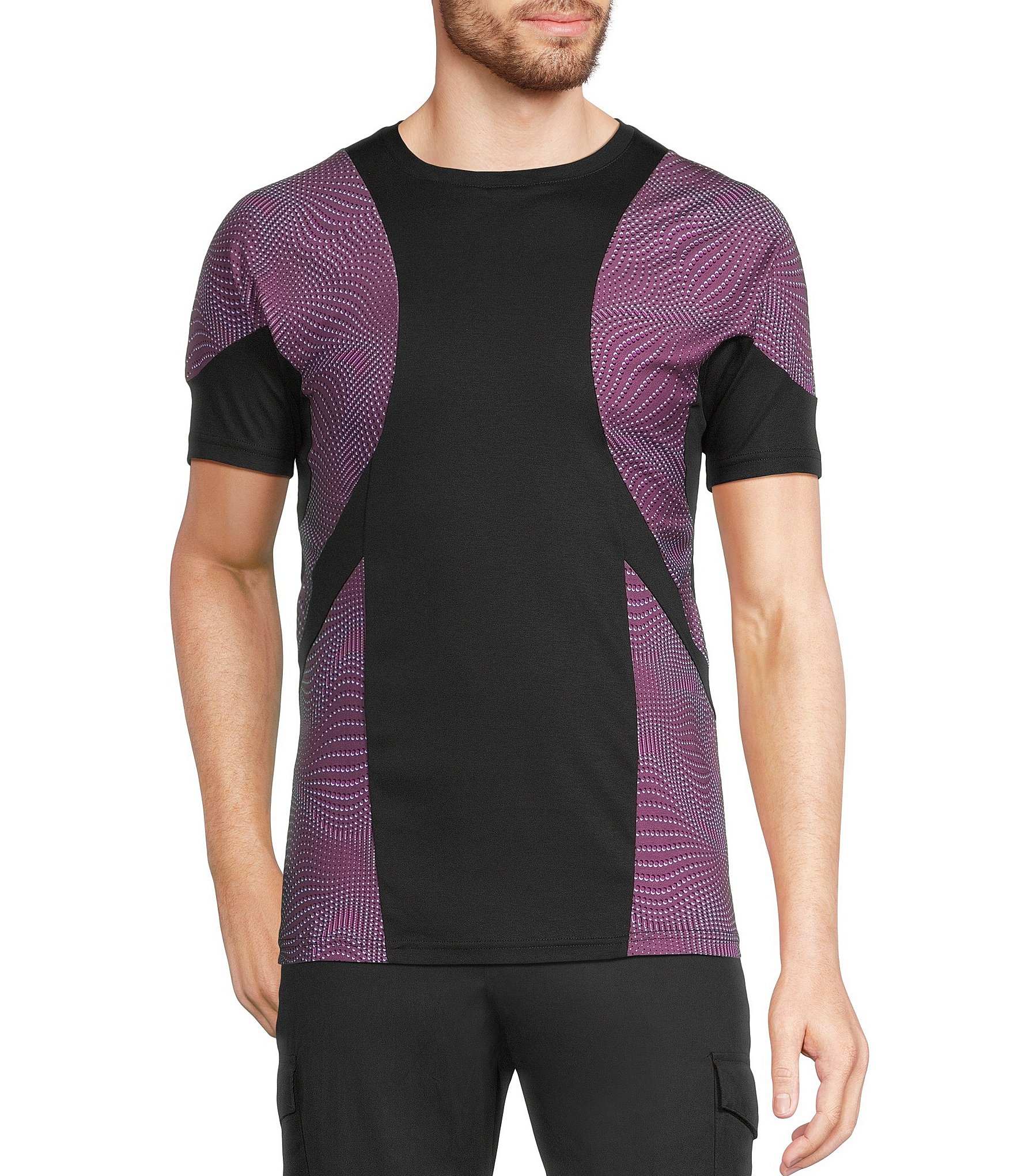 Murano Interdimensional Collection Slim Fit Pieced Short Sleeve Crew Neck T-Shirt