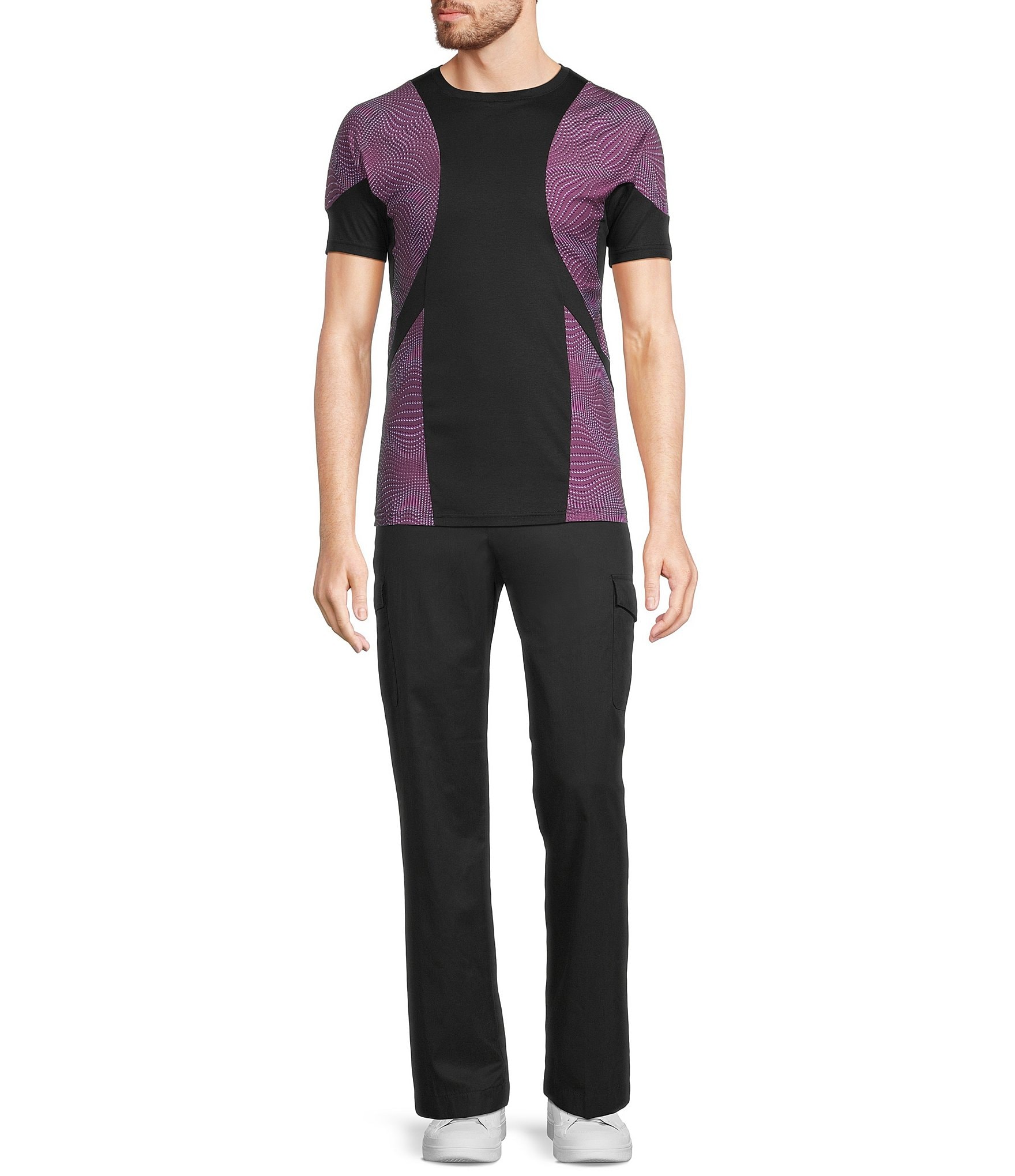 Murano Interdimensional Collection Slim Fit Pieced Short Sleeve Crew Neck T-Shirt