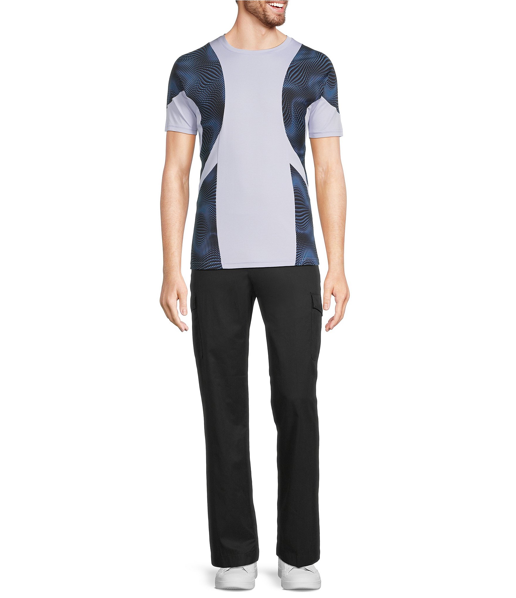 Murano Interdimensional Collection Slim Fit Pieced Short Sleeve Crew Neck T-Shirt