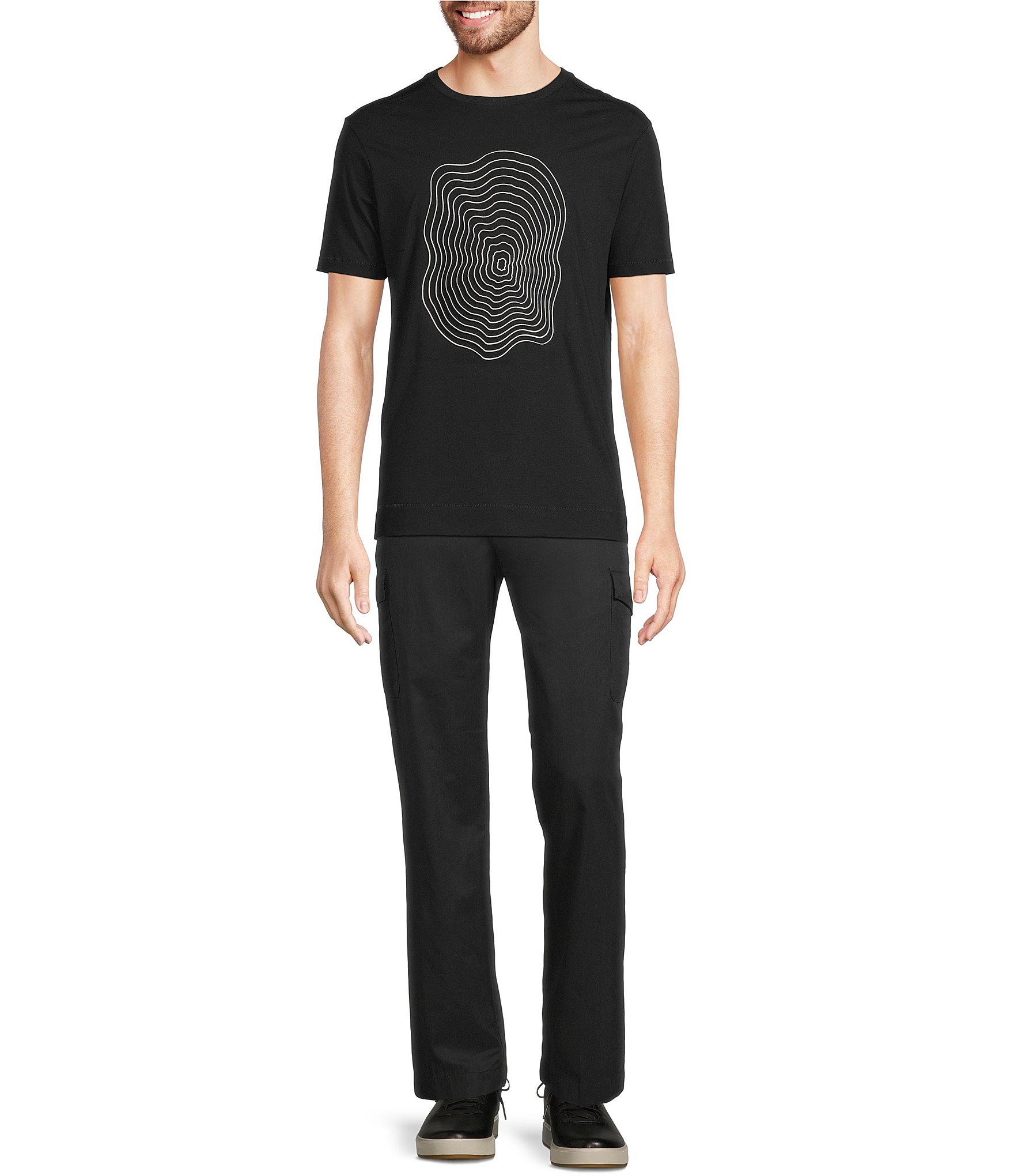Murano Interdimensional Collection Slim Fit Spiral Screen Print Short Sleeve T-Shirt