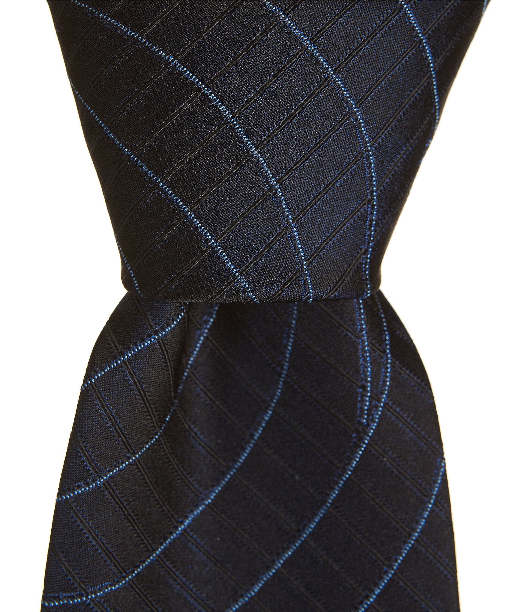 Murano Jason Abstract Waves Print Narrow 3#double; Woven Silk Tie