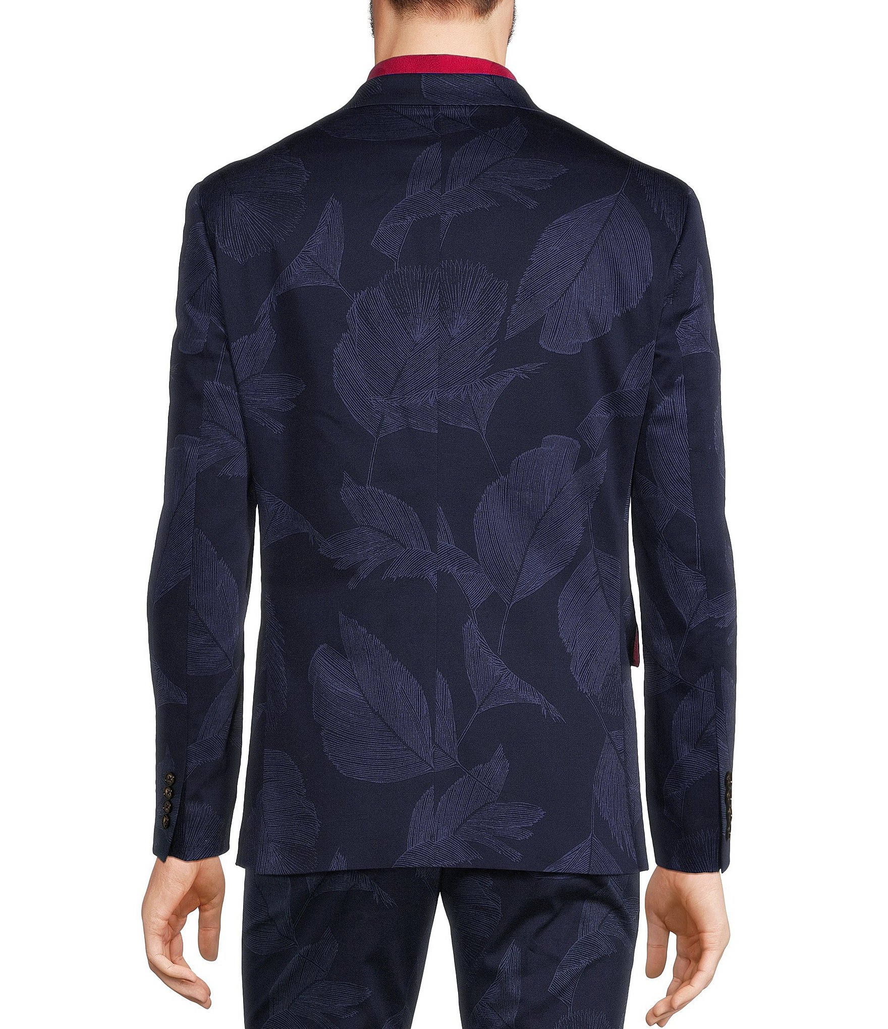 Murano Jewels of Jaipur Collection Slim Fit Palm Print Suit Separates Blazer