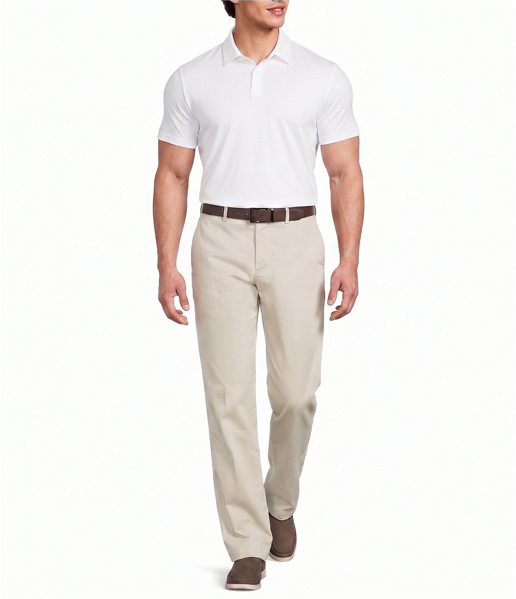 Murano Liquid Luxury Athletic Fit Solid Interlock Short Sleeve Polo Shirt