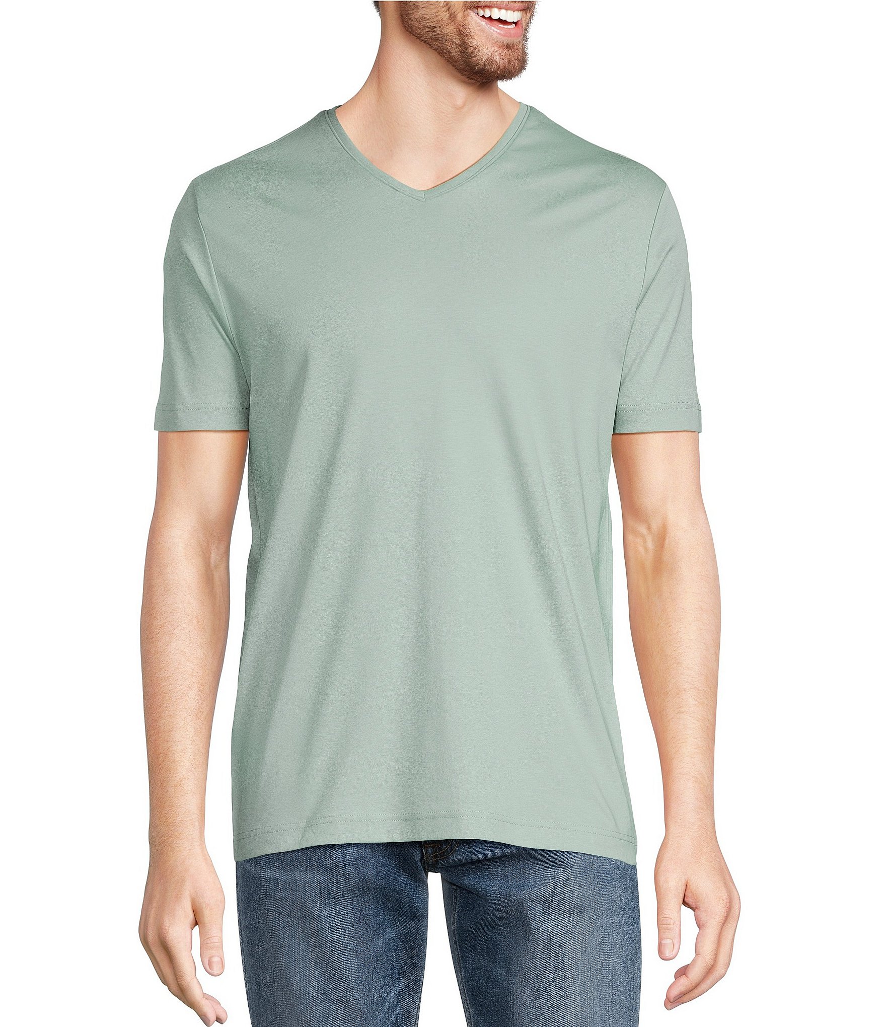 Lucky Brand Short Sleeve Burnout V-Neck T-Shirt | Dillard's