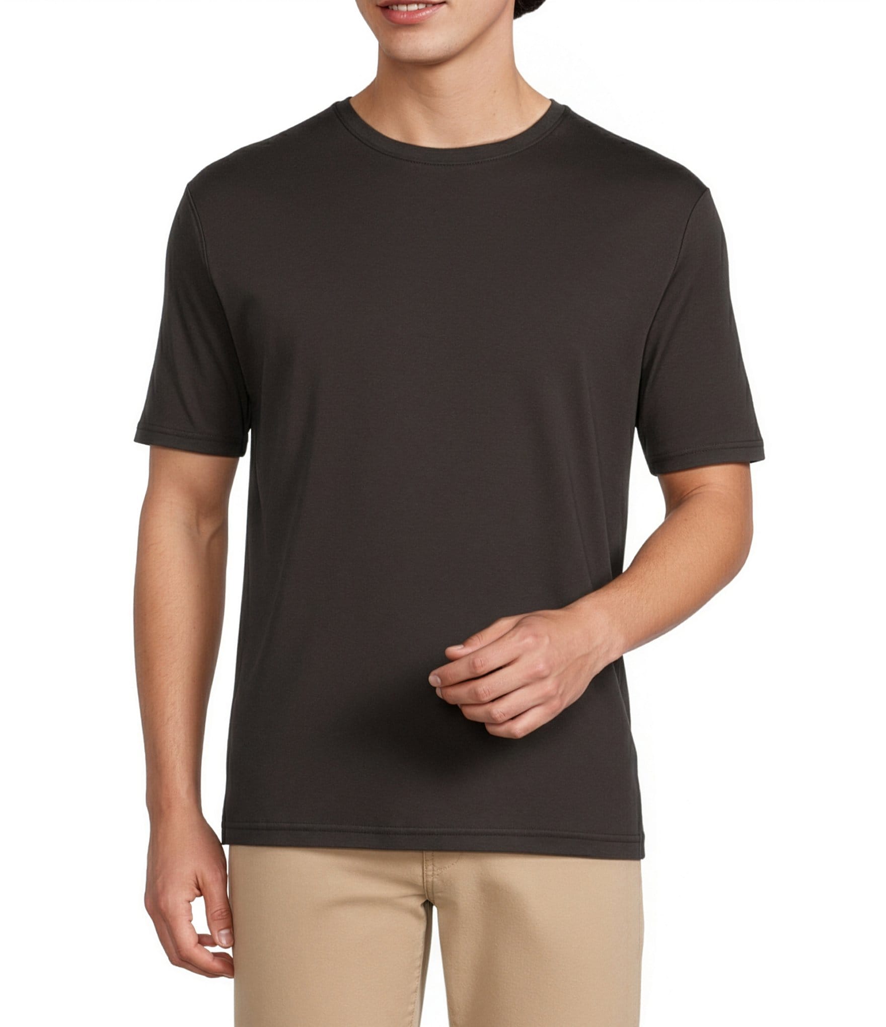 slim fit dress slacks Stenströms Slim Fit Shirt Brown