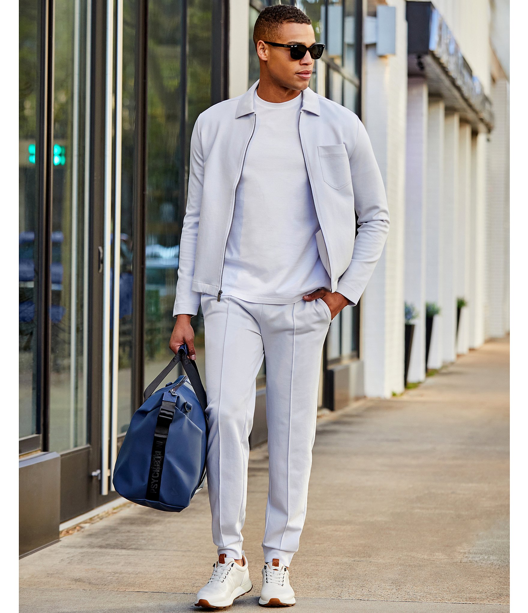 Murano Liquid Luxury Lucas Fit Solid Pintuck Jogger Pants