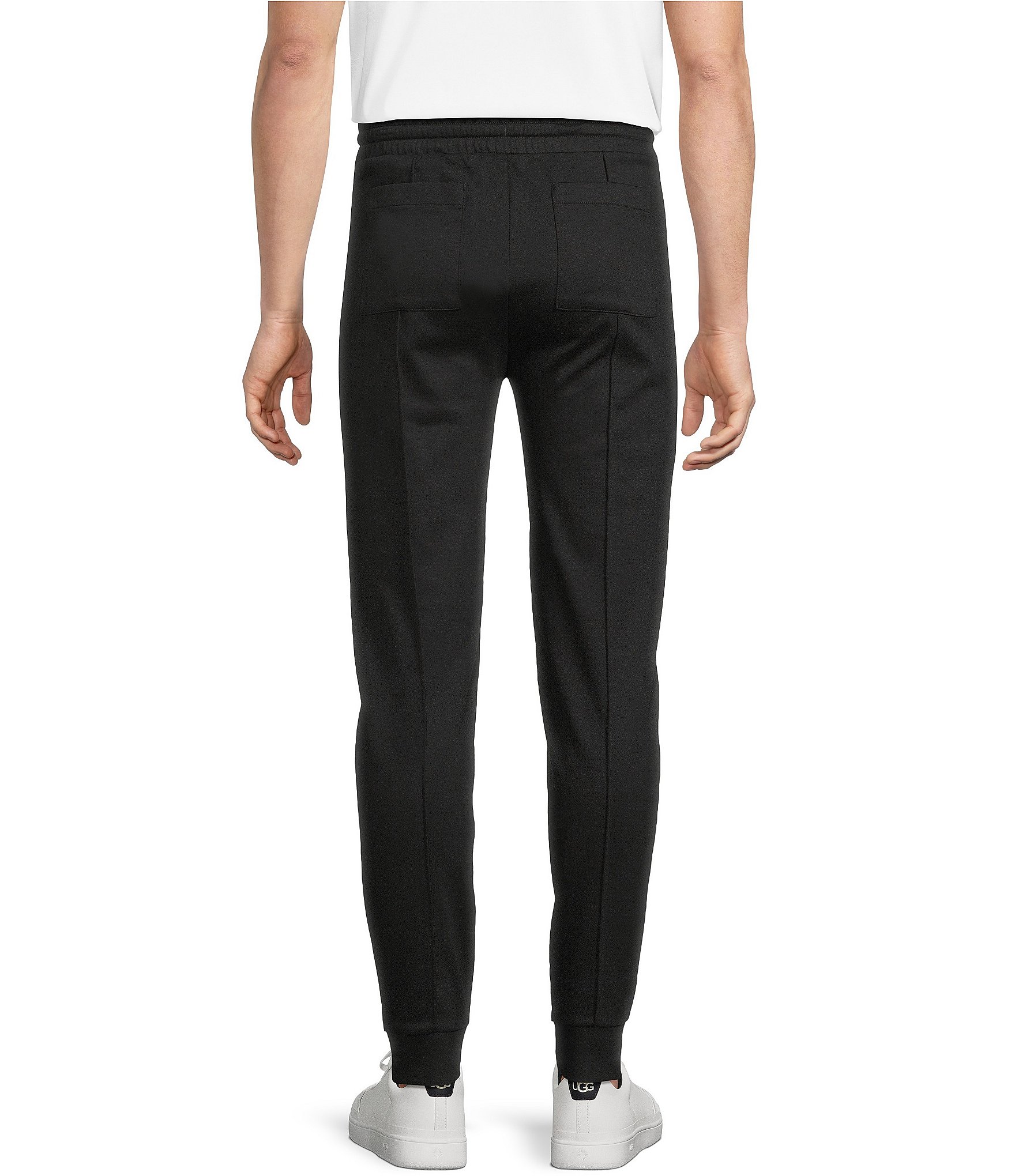 Murano Liquid Luxury Lucas Fit Solid Pintuck Jogger Pants