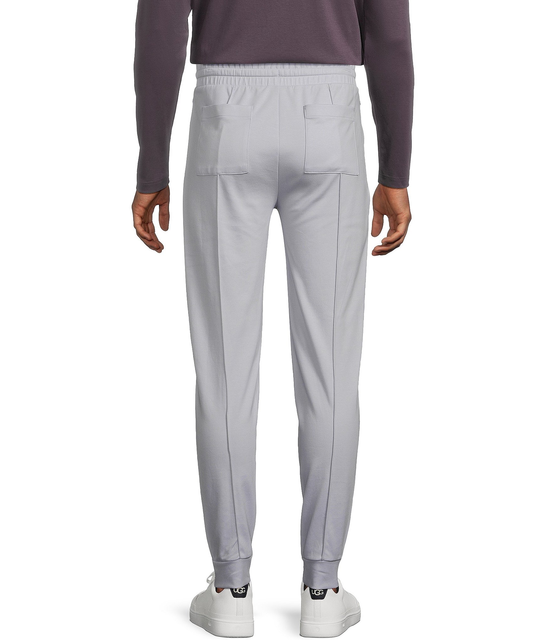 Murano Liquid Luxury Lucas Fit Solid Pintuck Jogger Pants