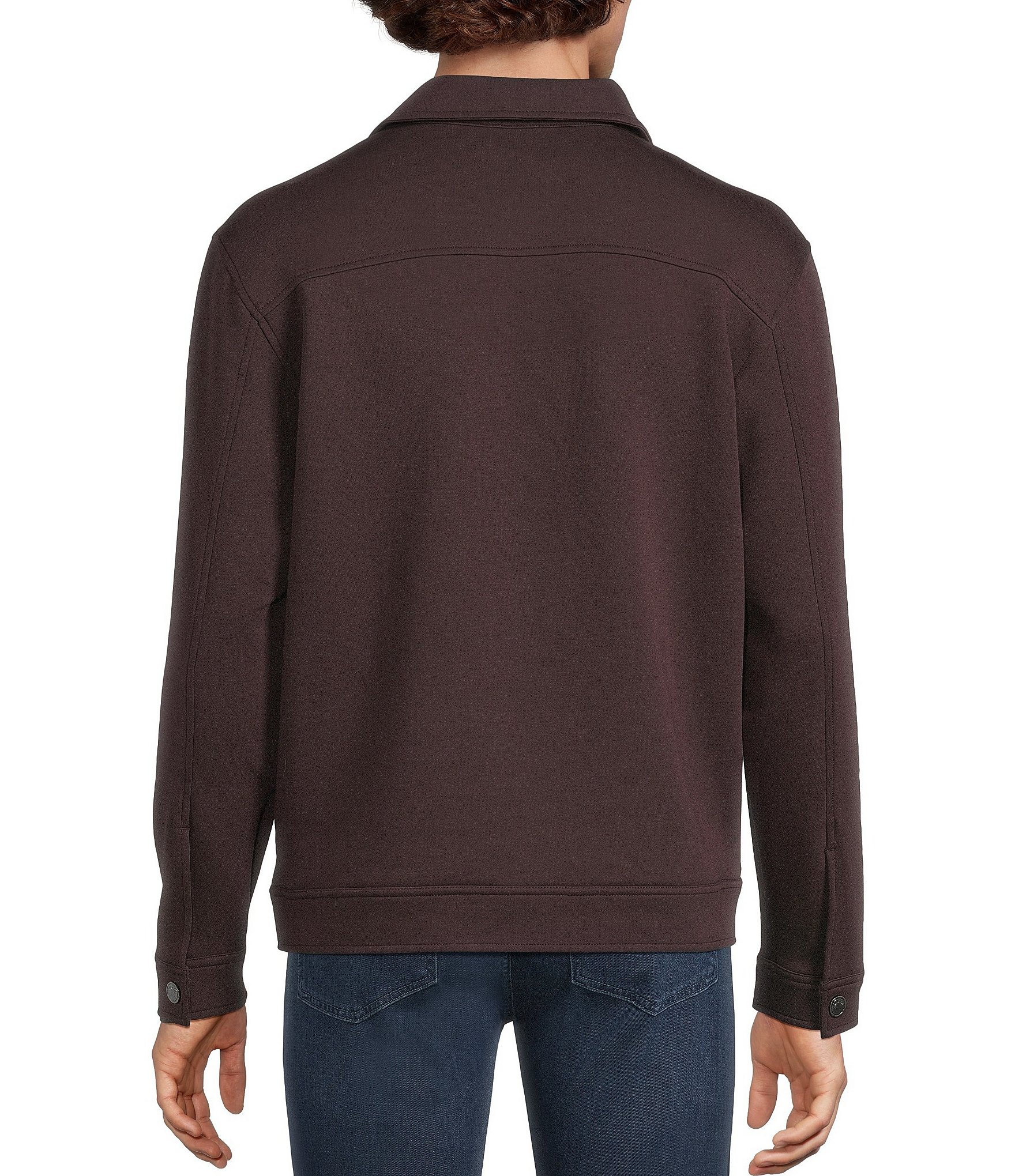 Murano Liquid Luxury Slim Fit Neoprene Trucker Jacket