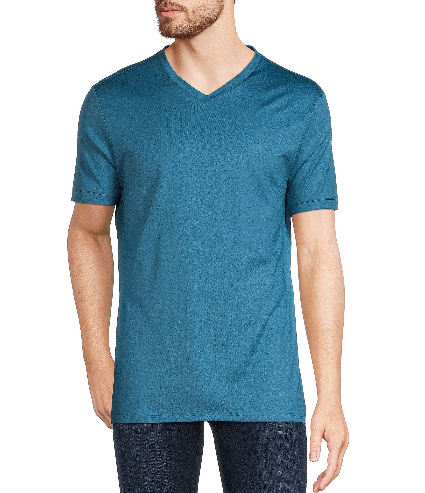 Murano Liquid Luxury Slim Fit Short-Sleeve V-Neck T-Shirt