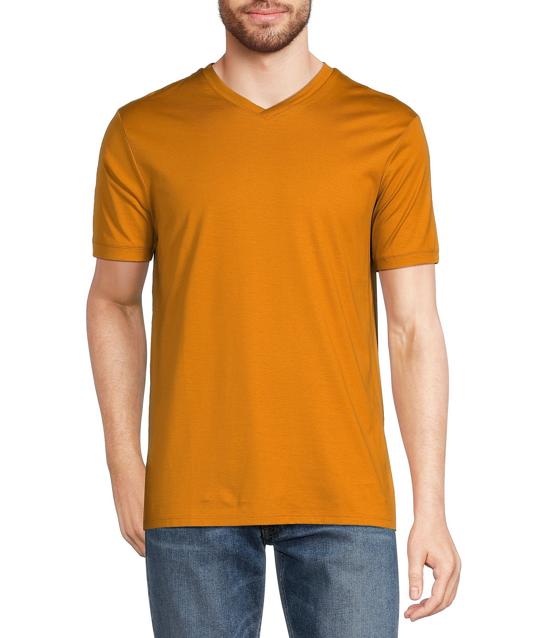 Murano Liquid Luxury Slim Fit Short-Sleeve V-Neck T-Shirt