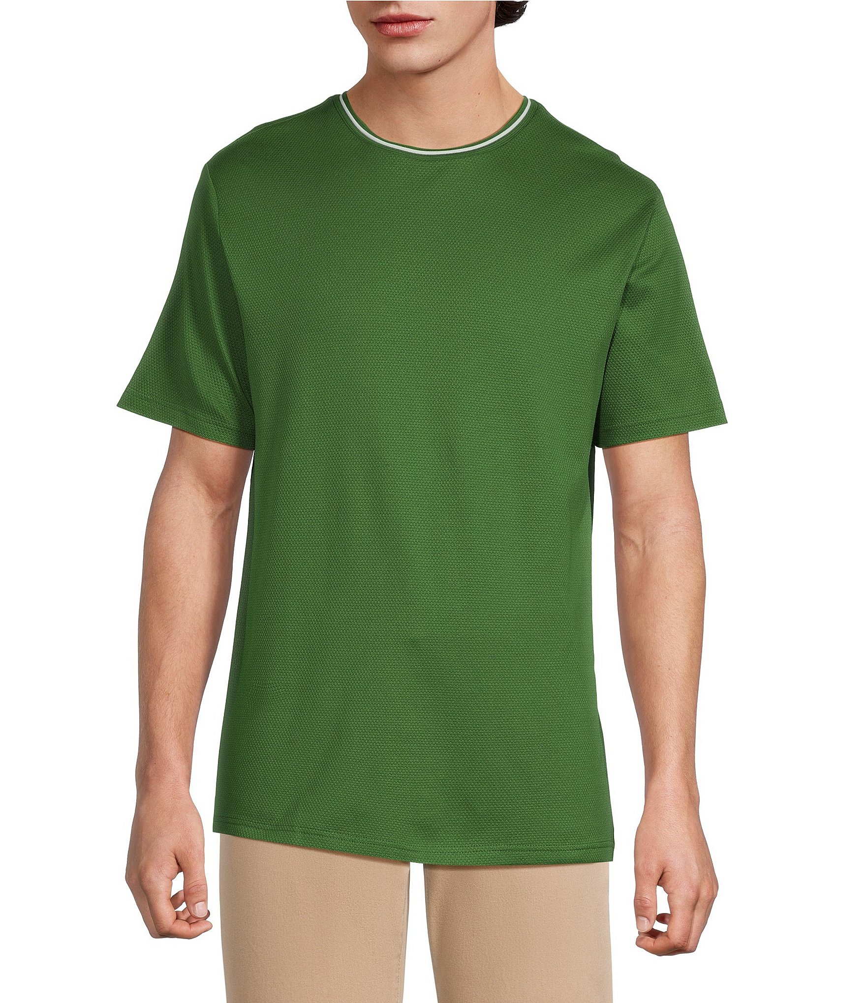 Murano Liquid Luxury Slim Fit Textured Short Sleeve T-Shirt