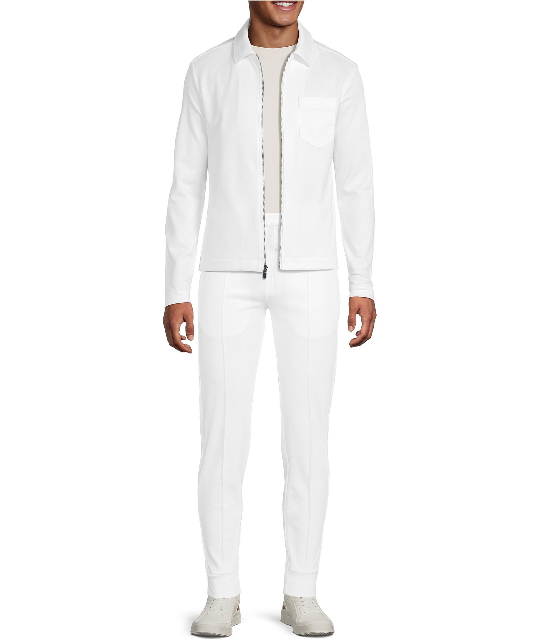 Murano Liquid Luxury Slim Fit Zip Shirt Jacket