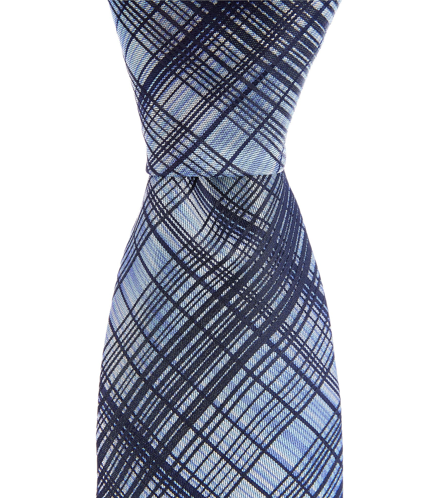 Murano Mini Plaid Poly Narrow Silk Blend Tie