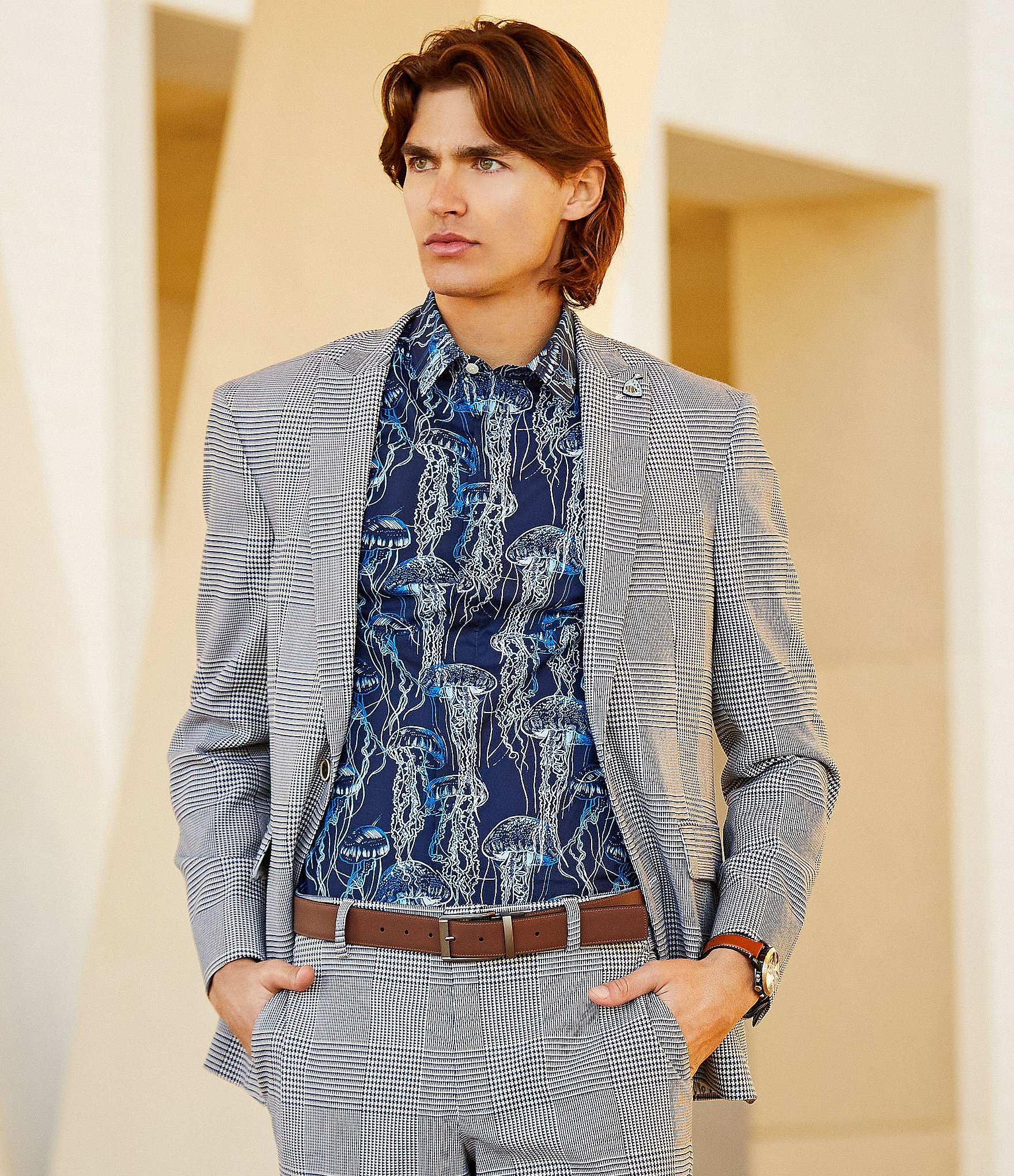 Lemaire Printed Regular Collar Shirt - Twisted Marble