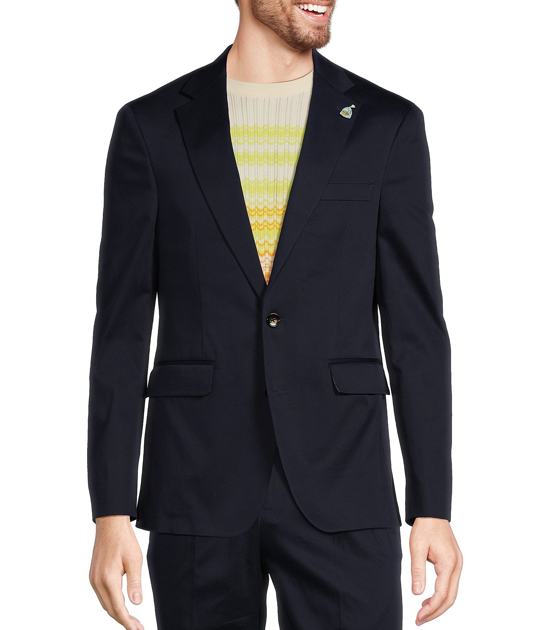 Murano Modern Maritime Collection Slim Fit Poplin Blazer