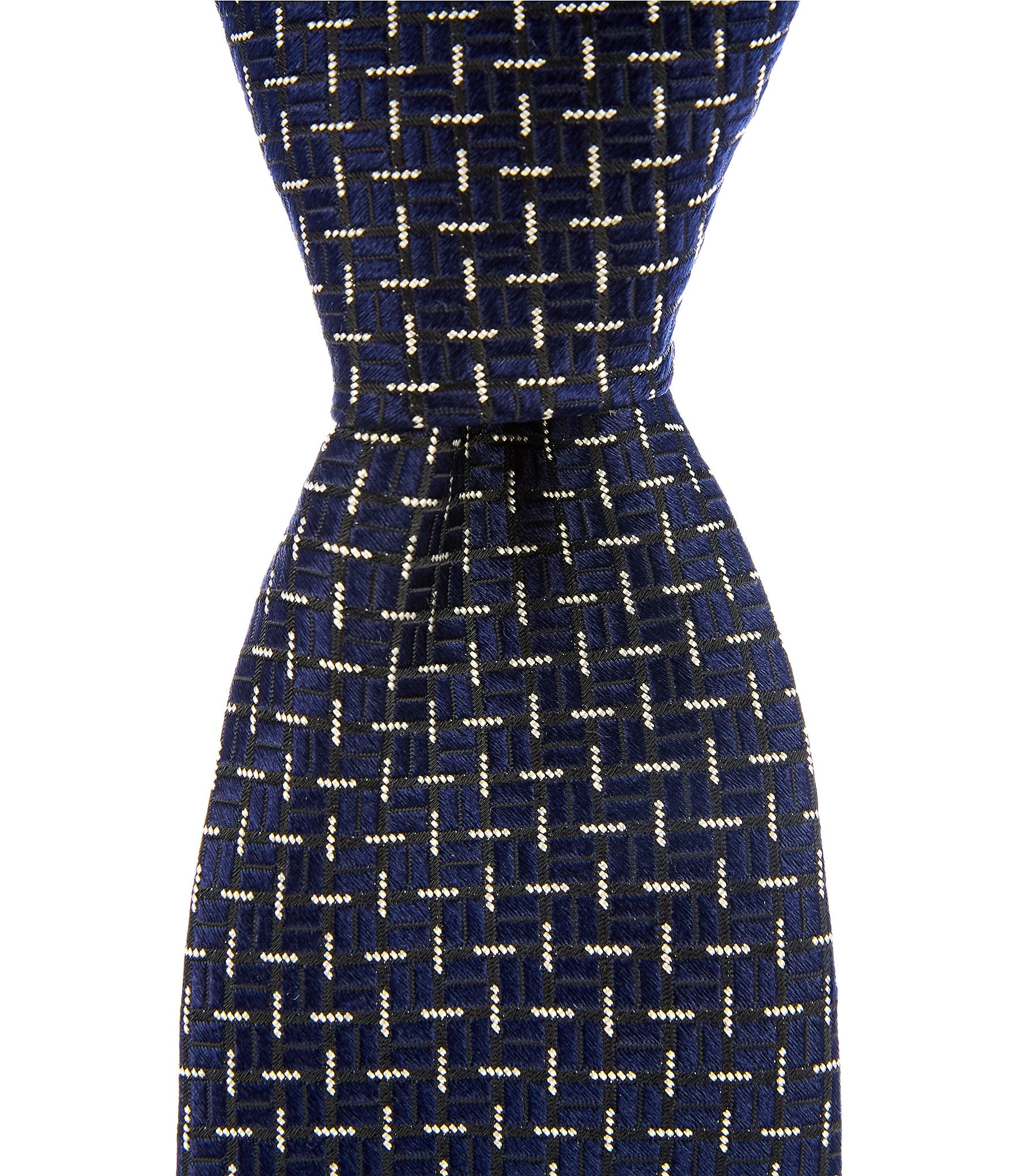 Murano Non Solid Solid Geo Narrow Silk Blend Tie